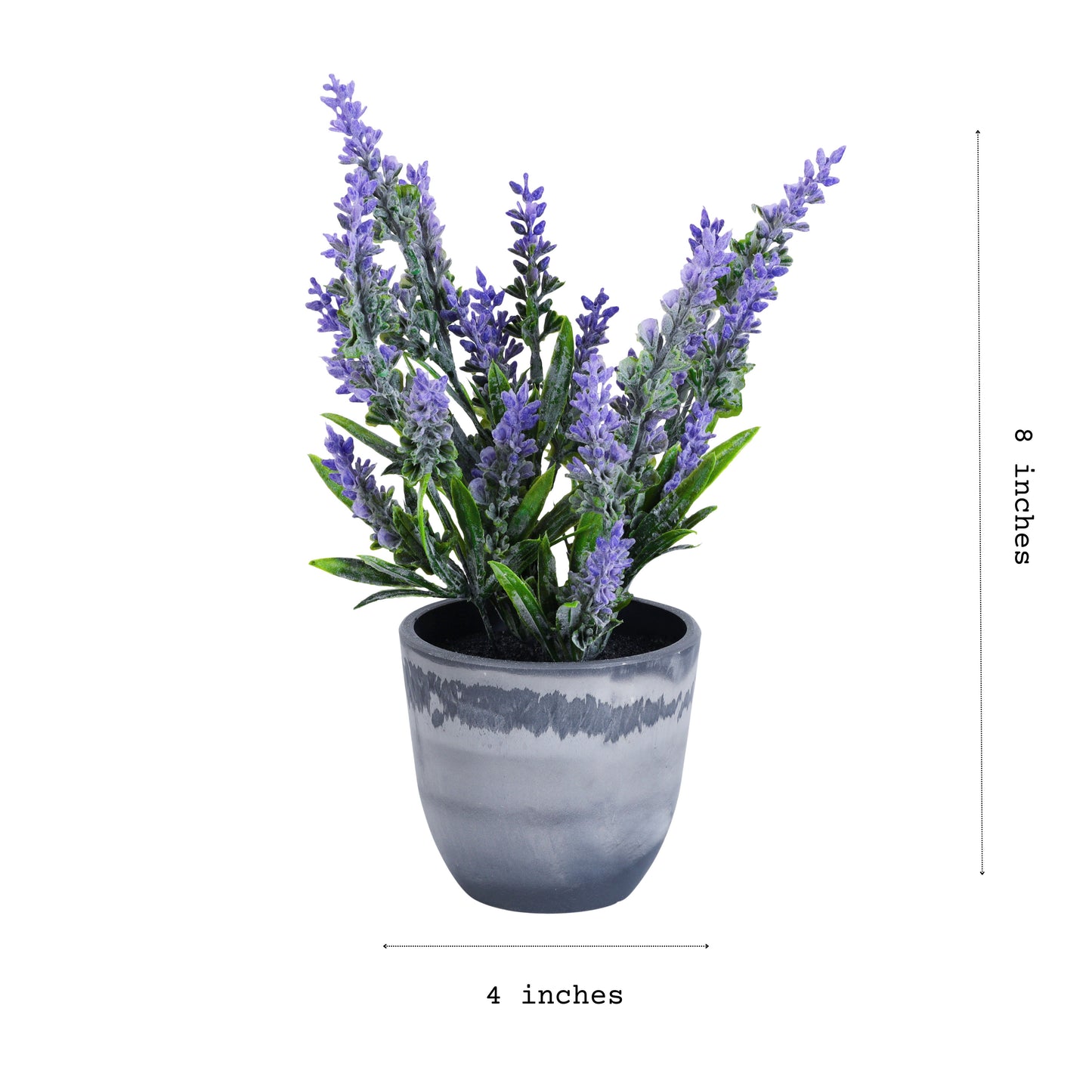 Artificial Potted Lavender Plant (Set of 2, 20 cm)