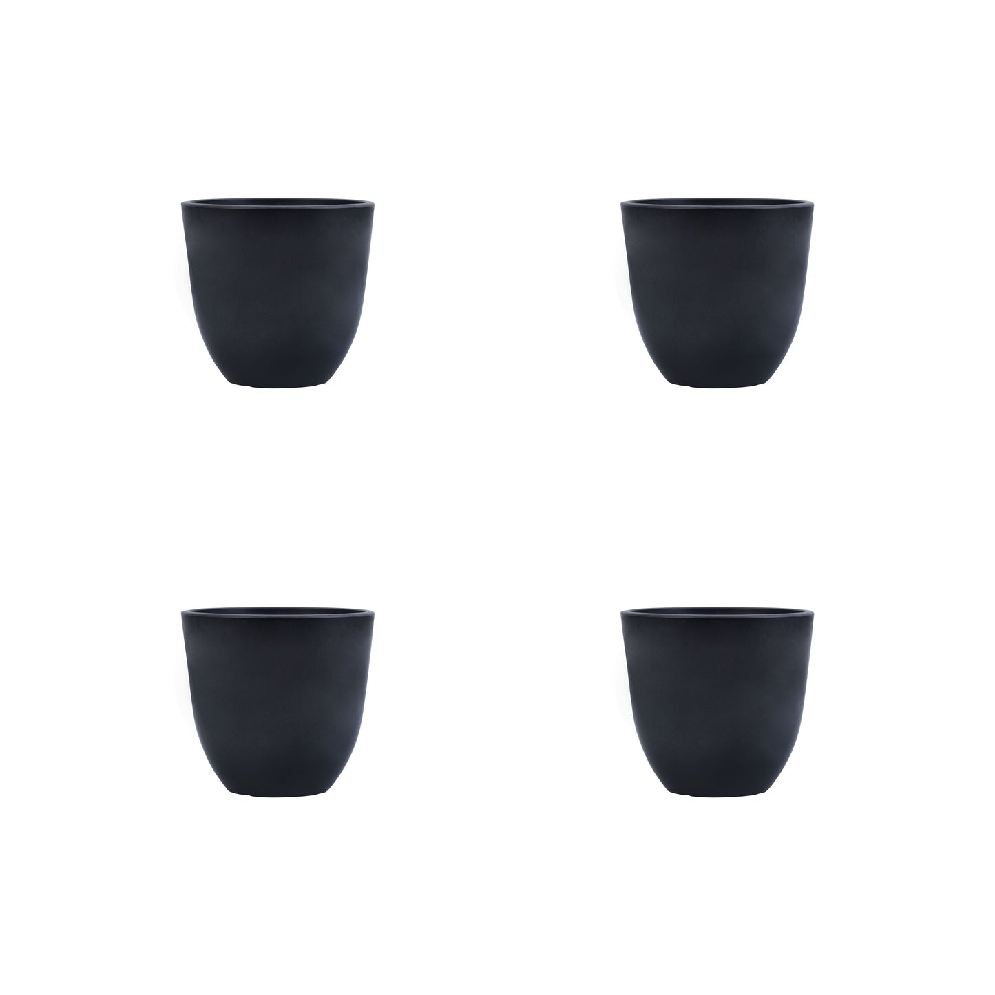 Set of 4 Black FRP Pots (5 inches)