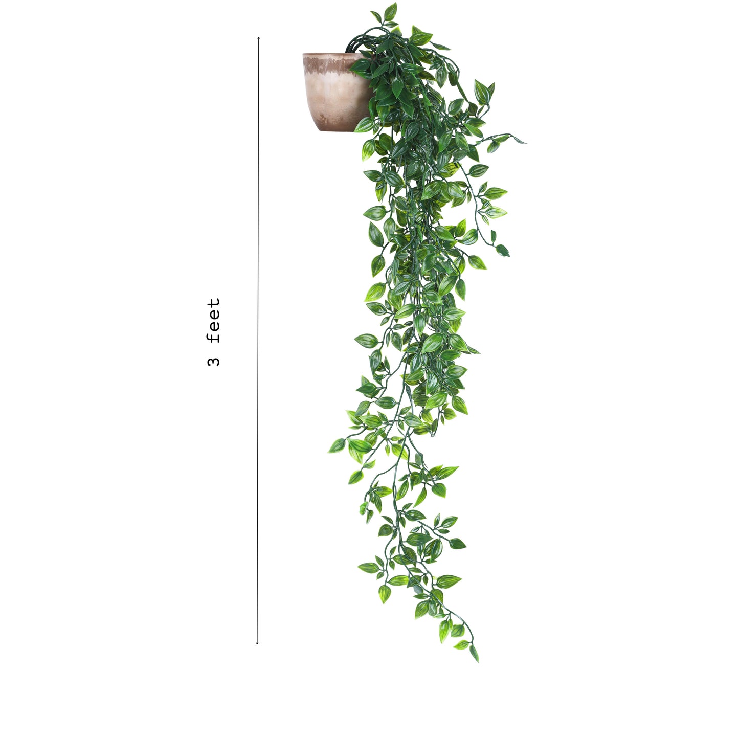 Artificial Hanging Potted Plant (3 Feet, Set of 2)