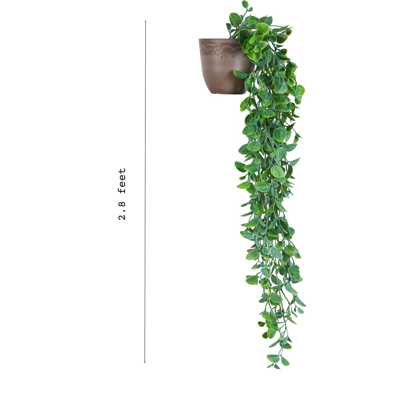 Artificial Potted Hanging Green Bush (Set of 2, 2.6 Feet)