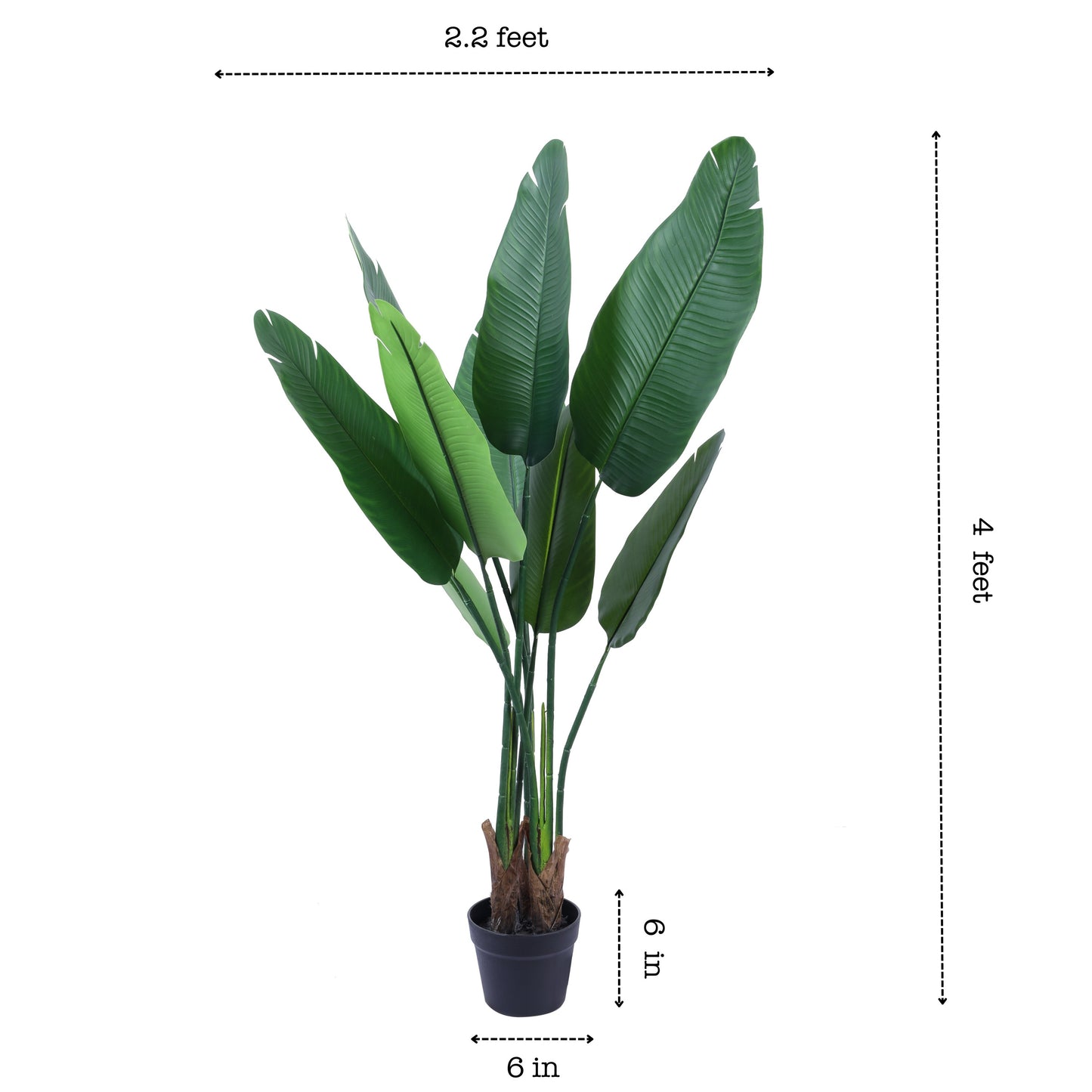 Artifiical Banana Tree in Black Pot (4 Feet)