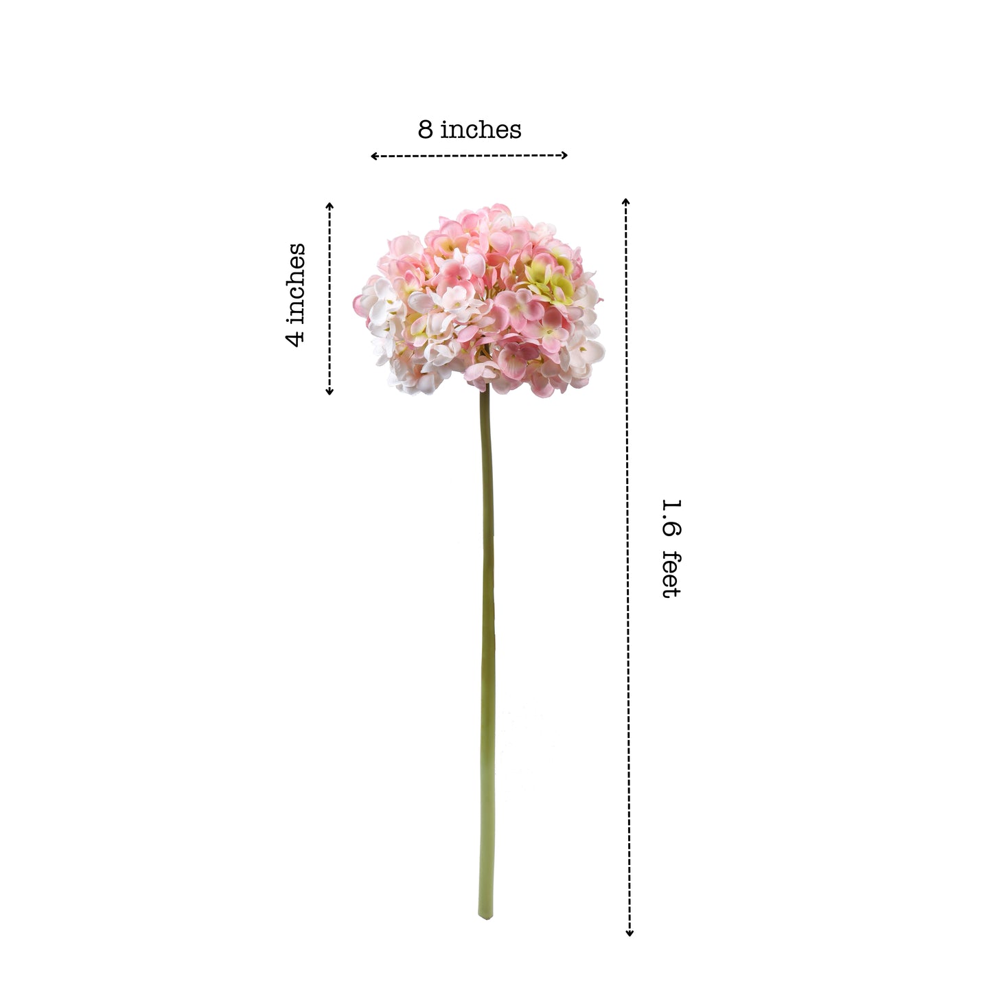Artificial Hydrangea Flower Sticks (3 Sticks, 1.6 Feet, Light Pink)