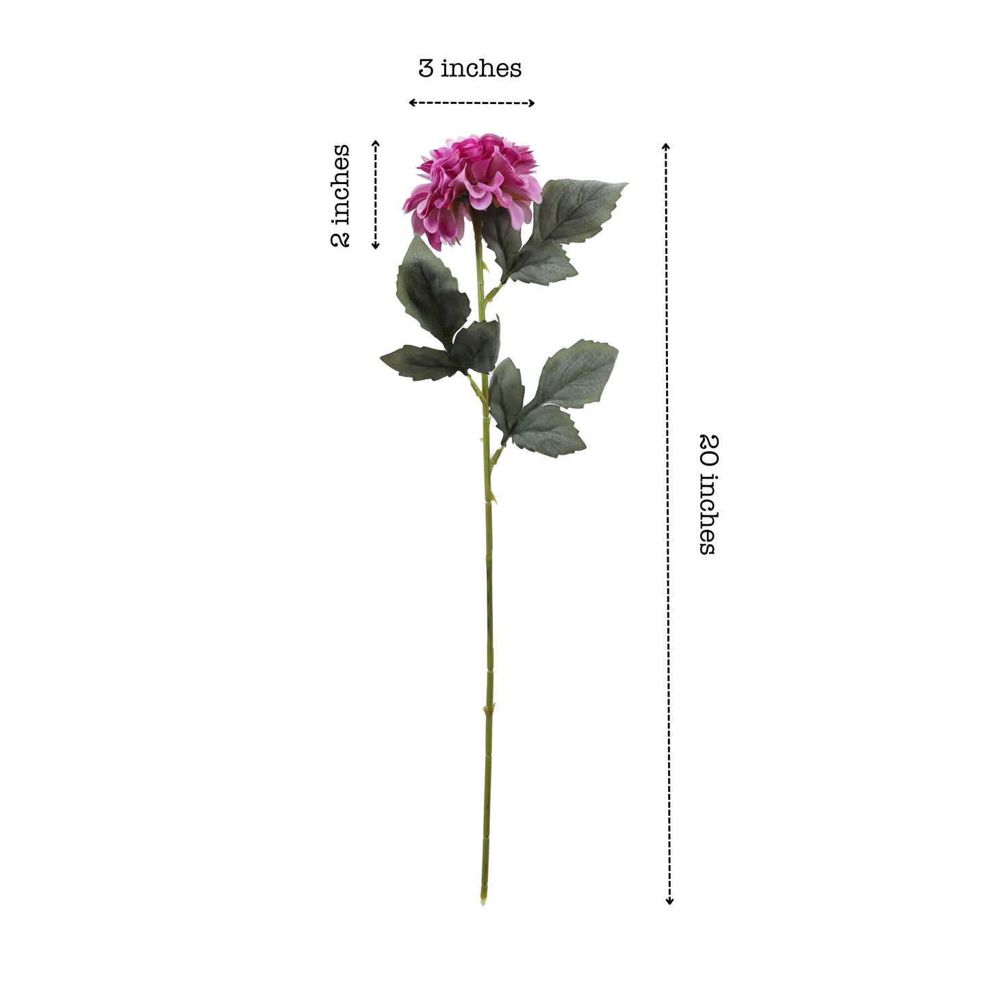 Artificial Chrysanthemum Flower Sticks (5 Sticks, 1.6 Feet, Purple)