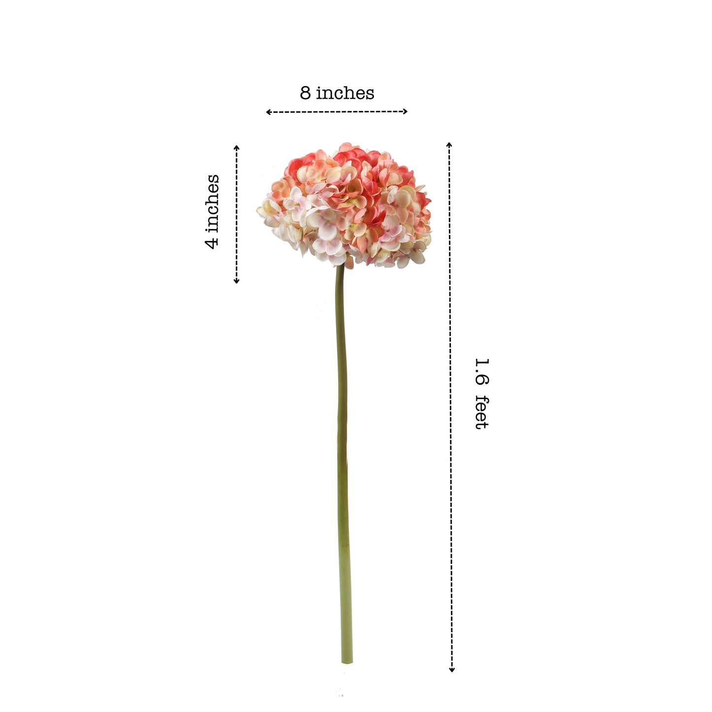 Artificial Hydrangea Flower Sticks (3 Sticks, 1.6 Feet, Pink)