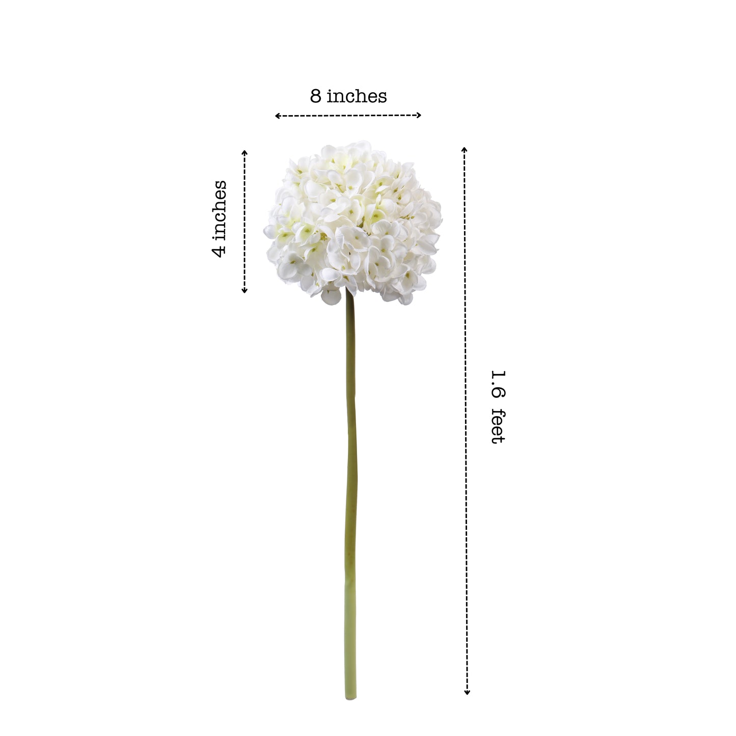 Artificial Hydrangea Flower Sticks (3 Sticks, 1.6 Feet, White)