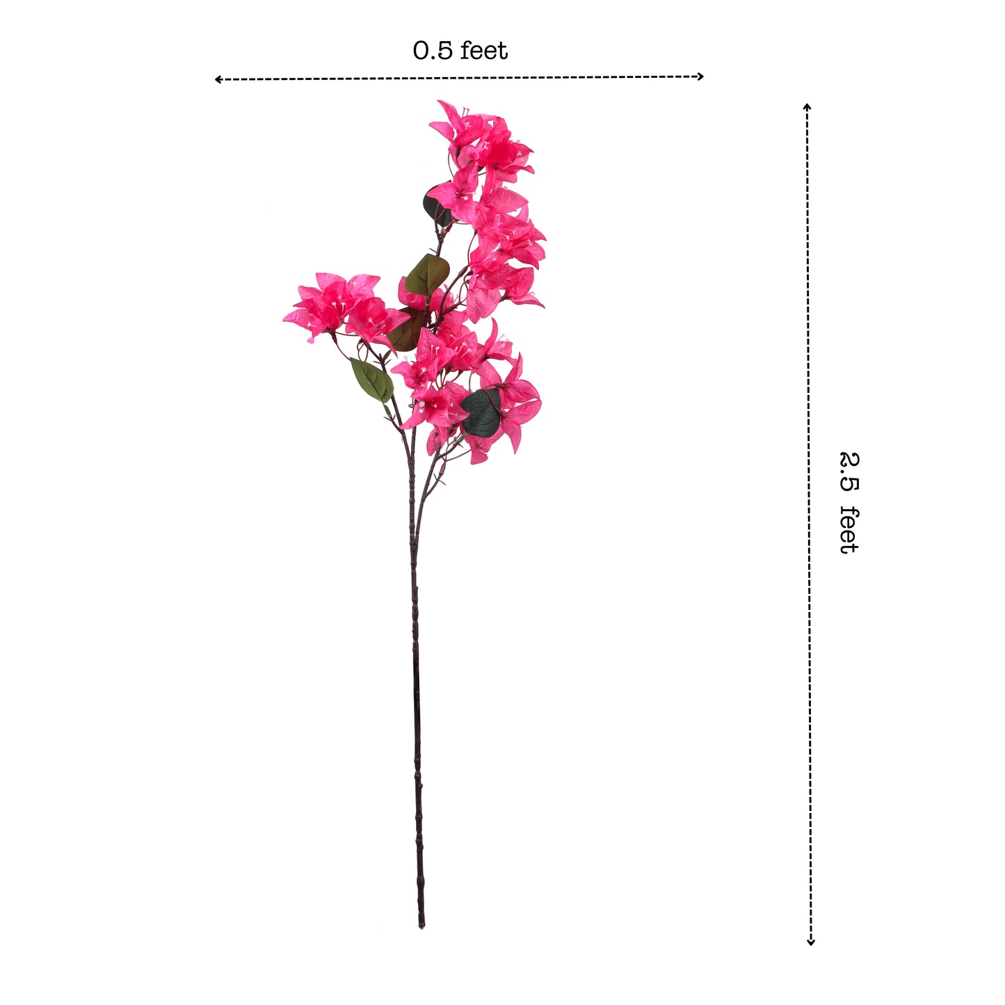 Artificial Bougainvillea Flower Sticks (Red, 3 Sticks, 2.5 Feet)