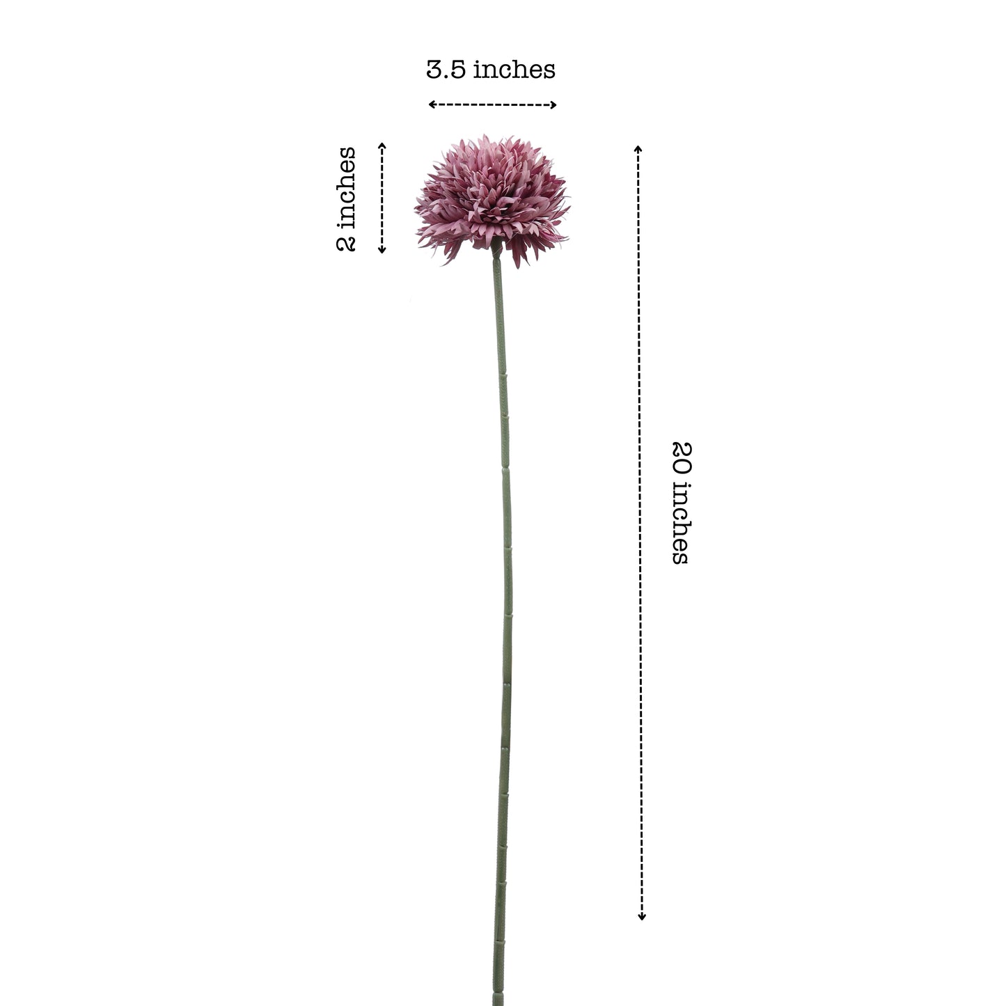 Artificial Chrysanthemum Flower Sticks (6 Sticks, 1.5 Feet, Purple)