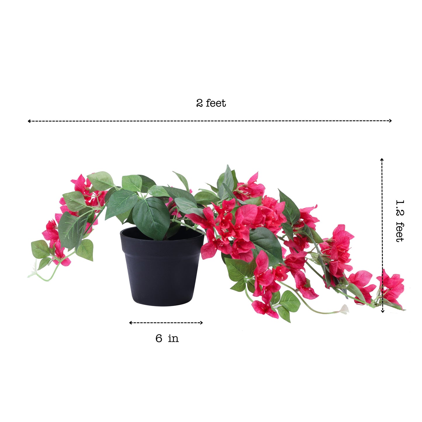 Artificial Bougainvillea Flower Potted Plant (1.2 Feet)