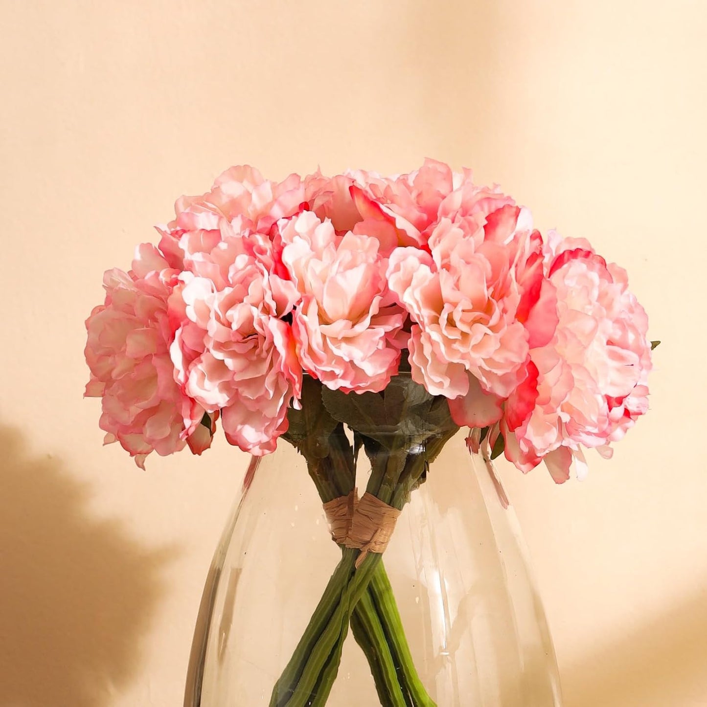Artificial Peony Flower Bouquets (2 Bouquets, 1 Foot, Light Pink)