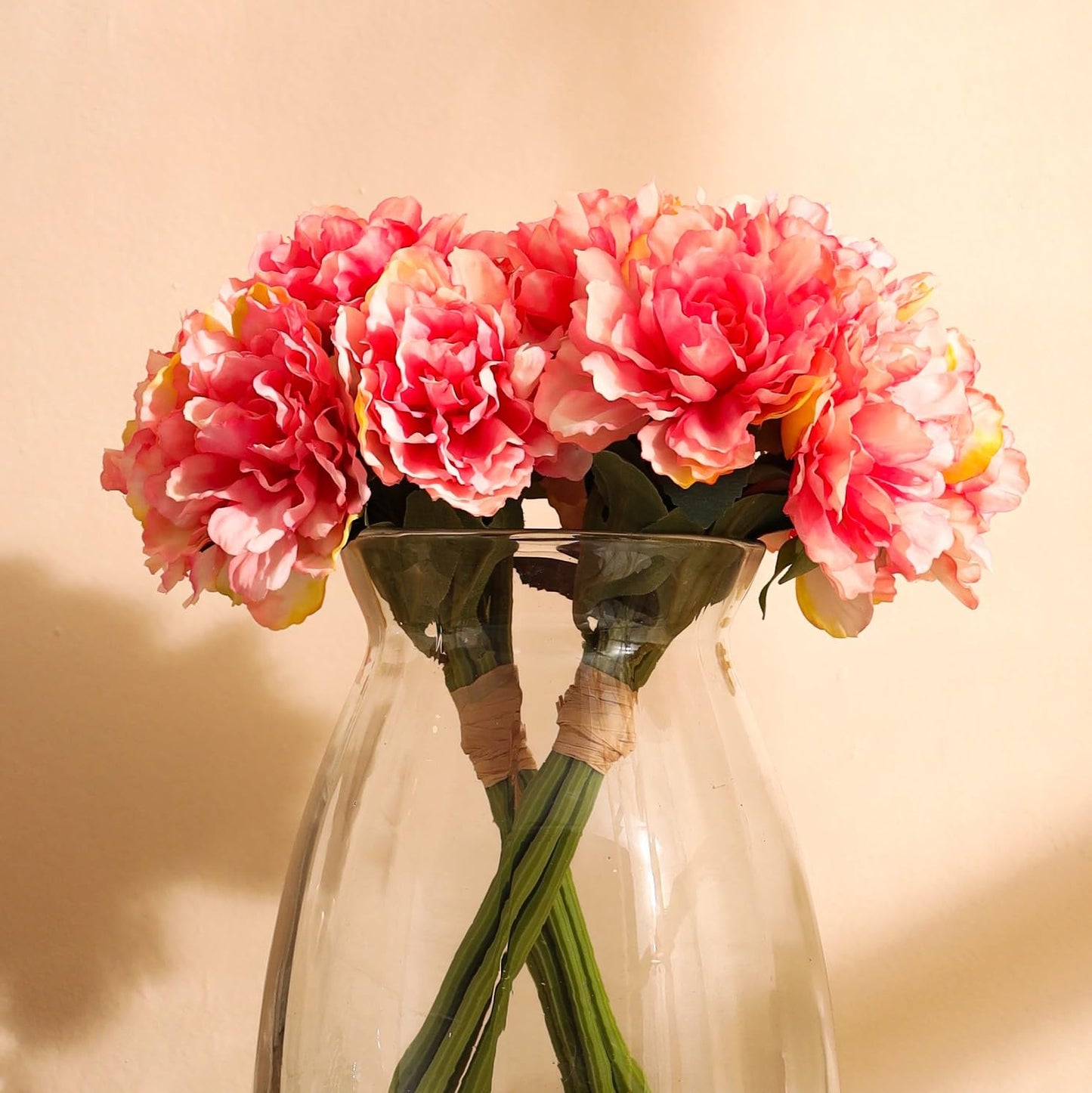 Artificial Peony Flower Bouquets (2 Bouquets, 1 Foot, Pink)