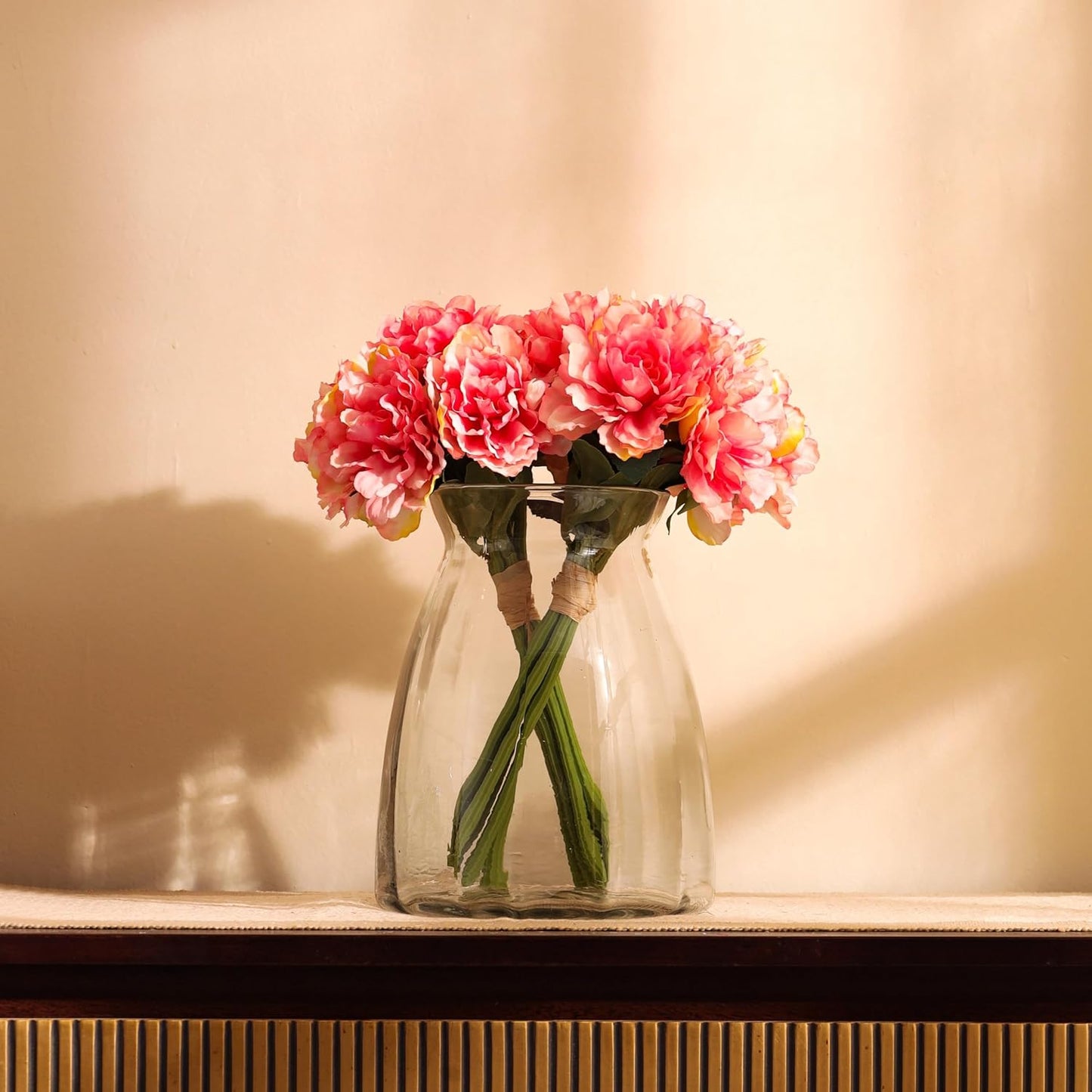 Artificial Peony Flower Bouquets (2 Bouquets, 1 Foot, Pink)