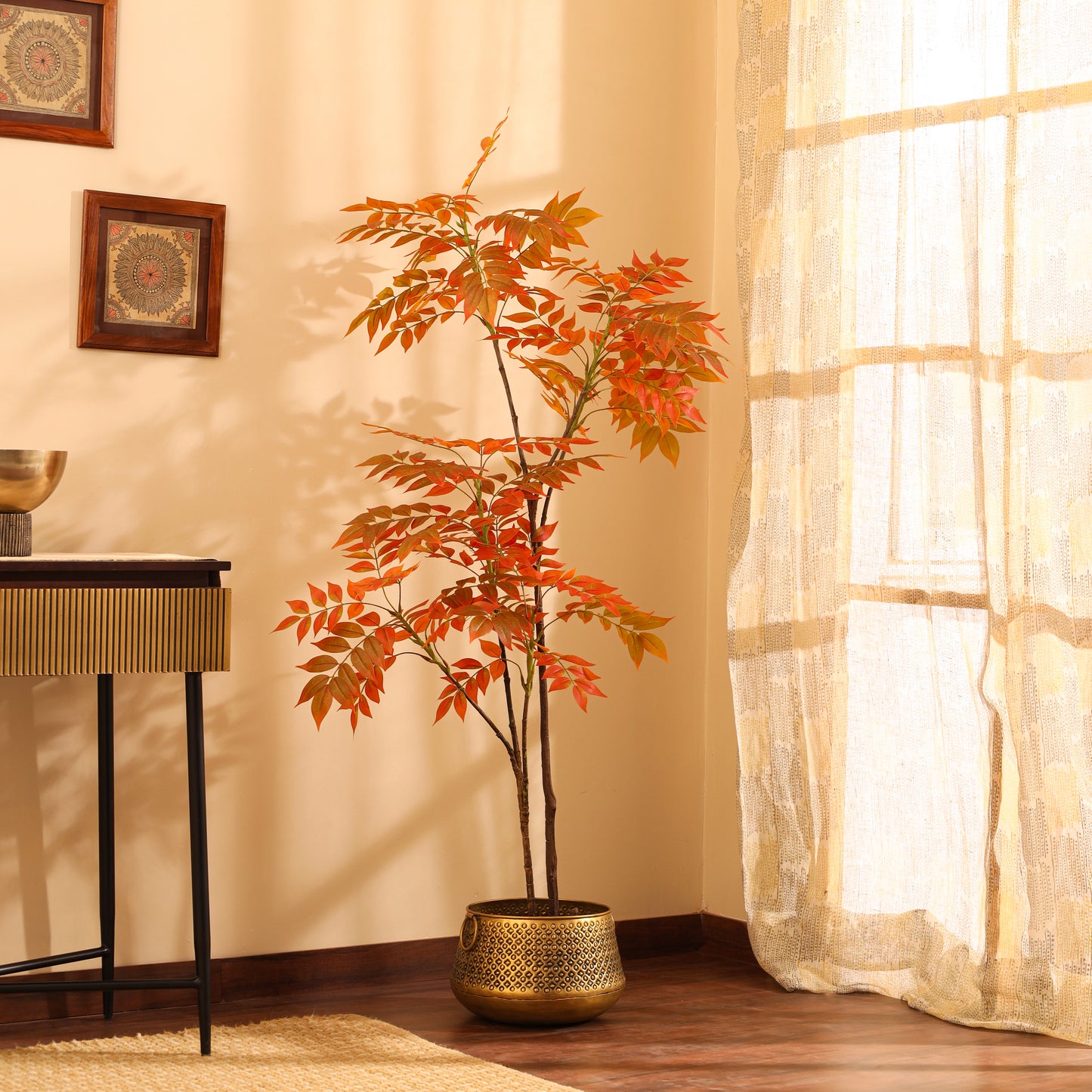 Bushy Artificial Plant – With Pot (5 Feet, Green)