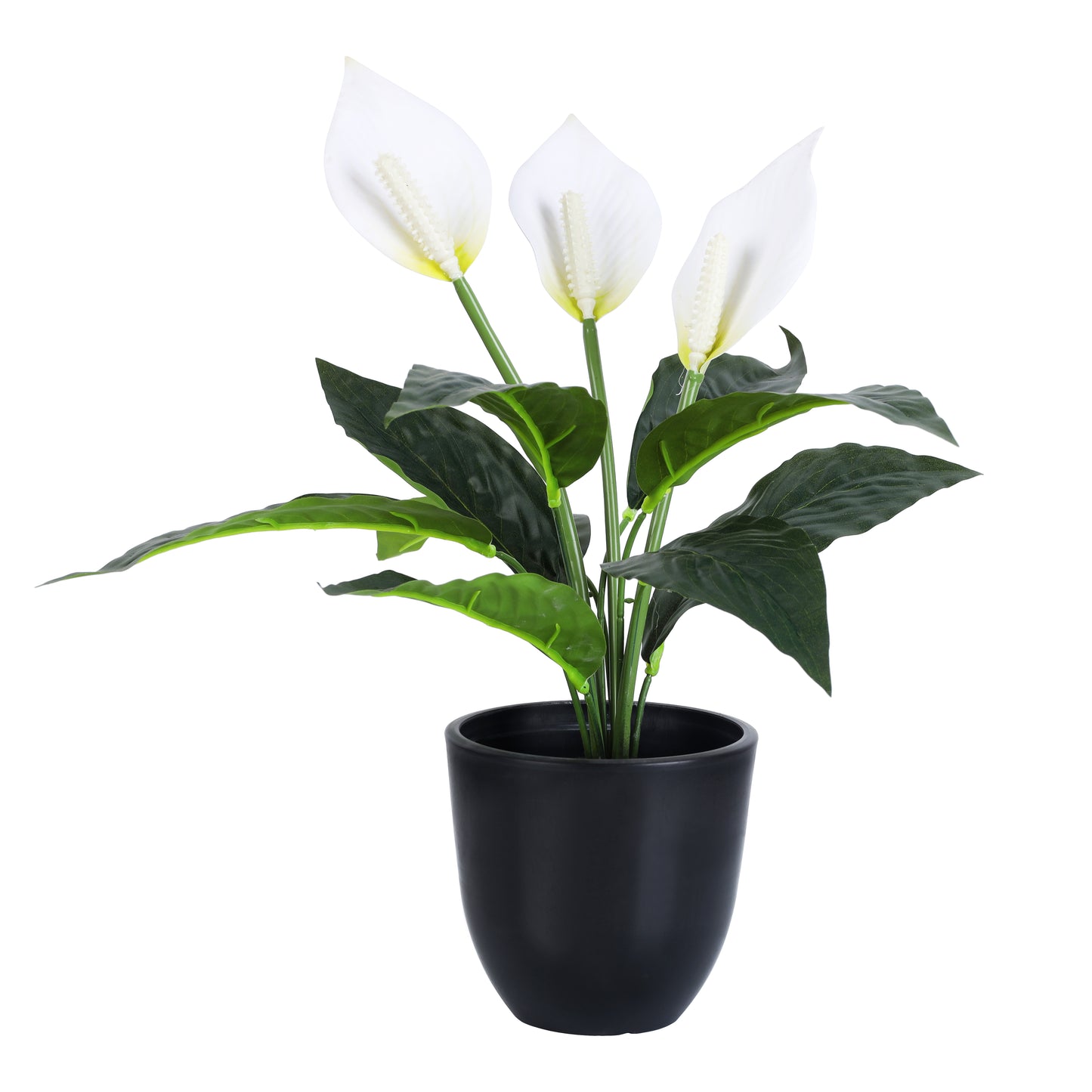 Artificial Potted Peace Lily Plant (1.3 Feet)