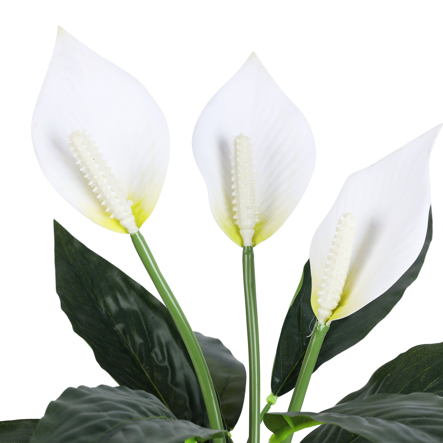 Artificial Potted Peace Lily Plant (1.3 Feet, Set of 2)