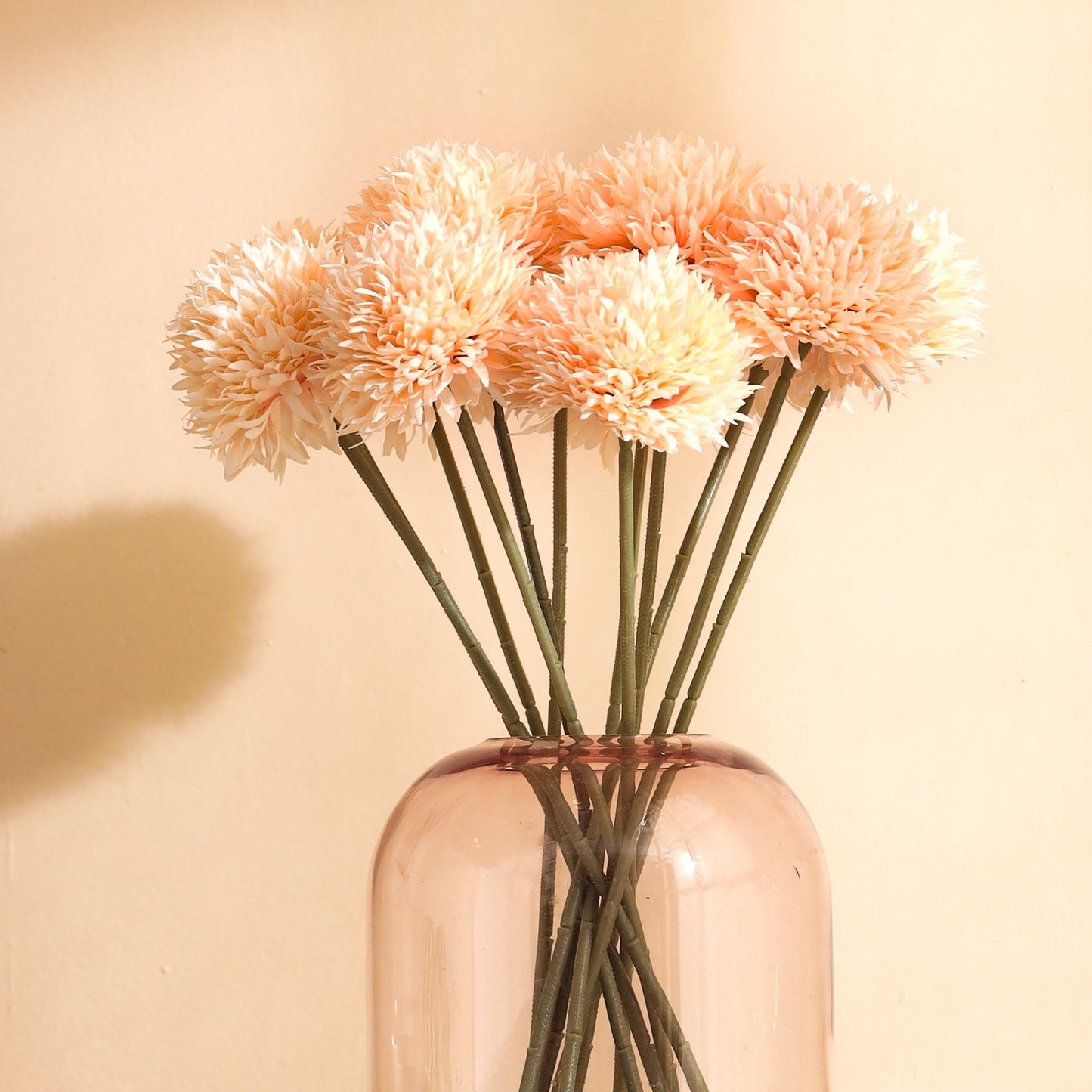 Artificial Chrysanthemum Flower Sticks (6 Sticks, 1.5 Feet, Cream)
