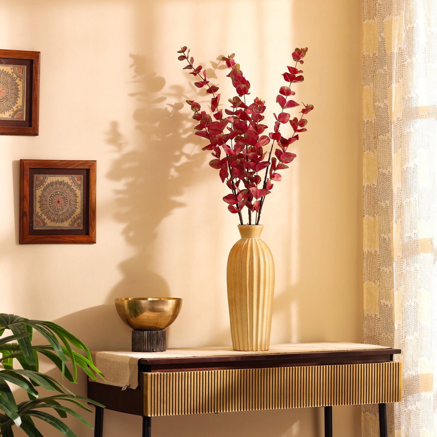Artificial Red Eucalyptus Sticks (3 Sticks, 2.8 Feet)