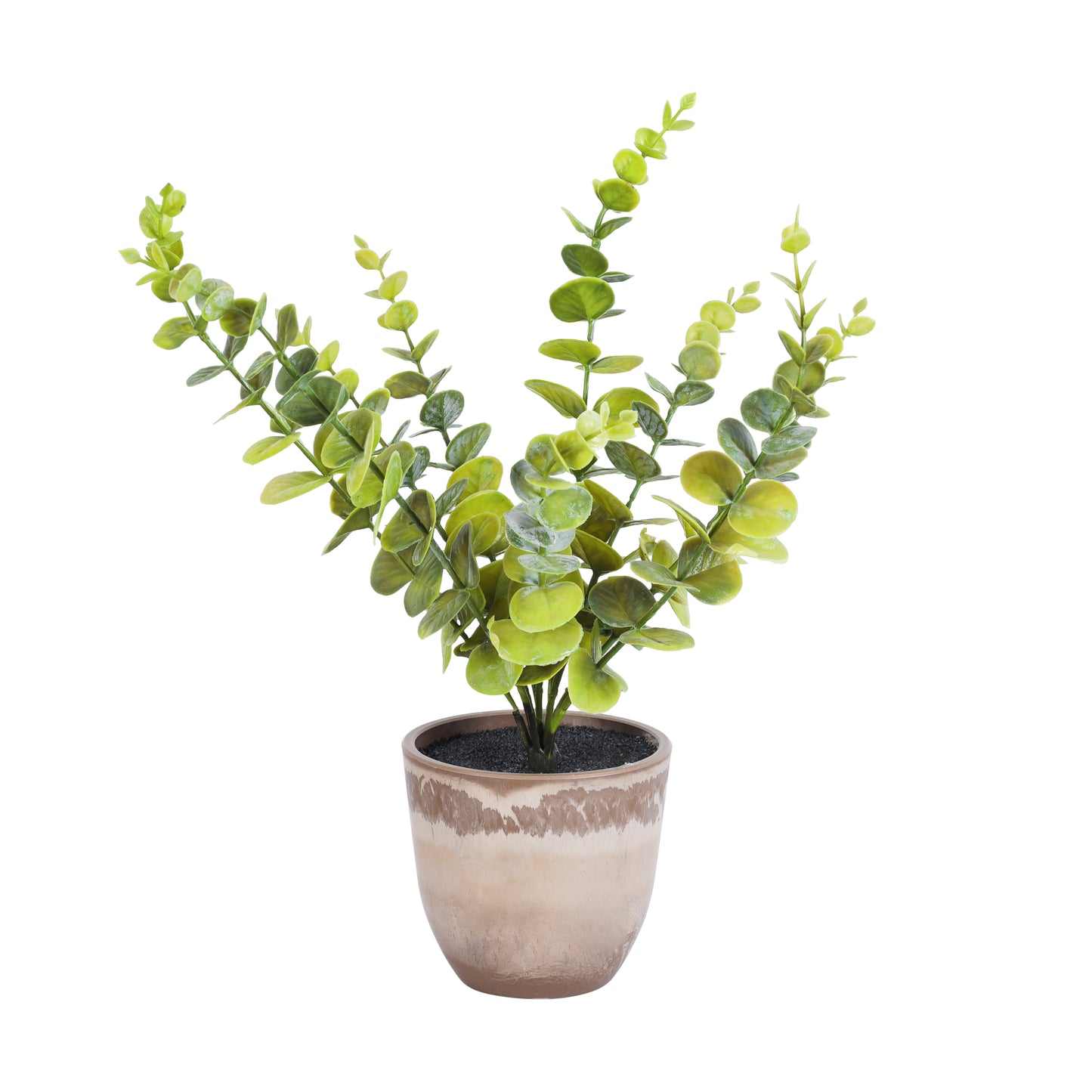 Artificial Potted Eucalyptus Plant (1 Foot, Set of 2)