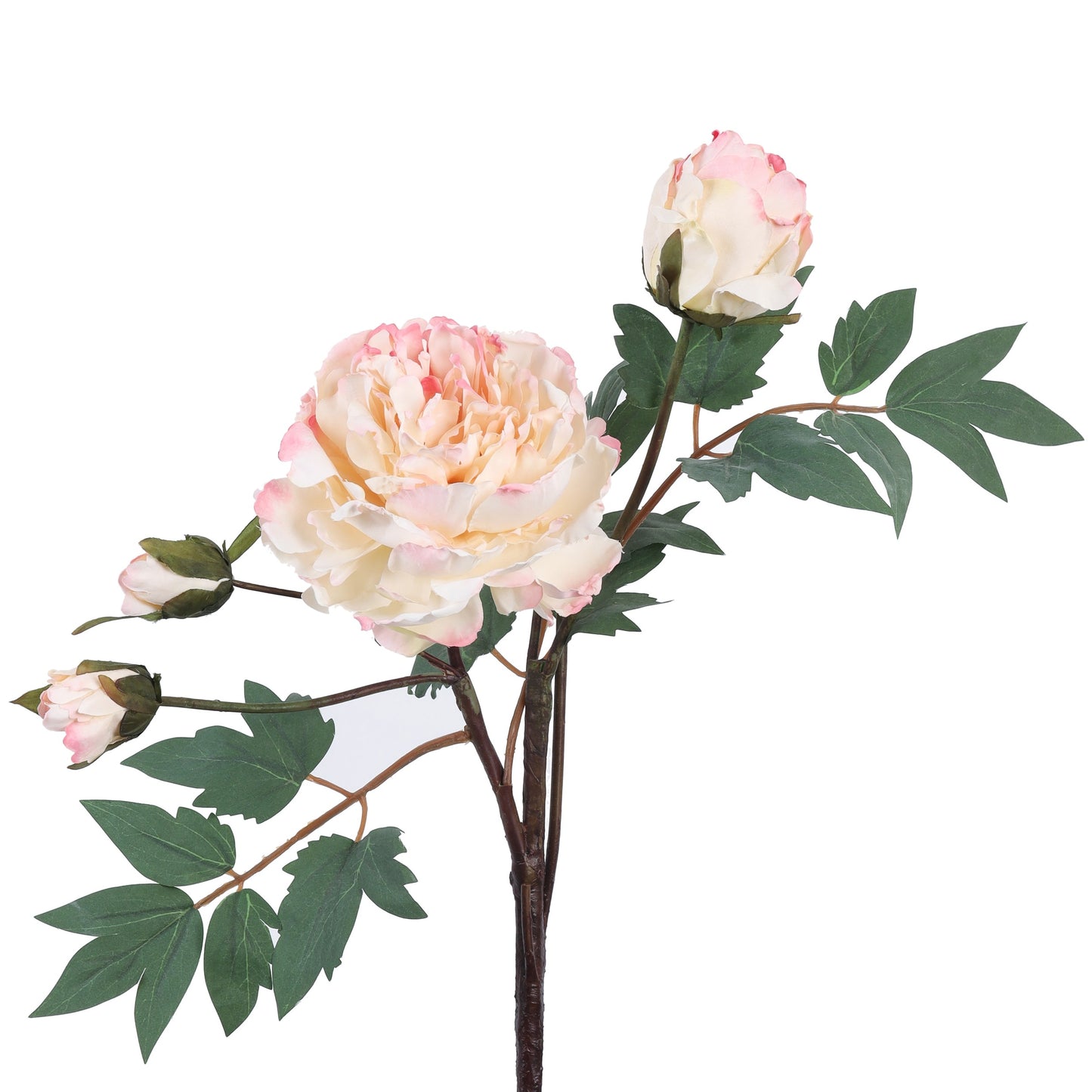 Artificial Peony Flower Spray (2 Feet, Pink)