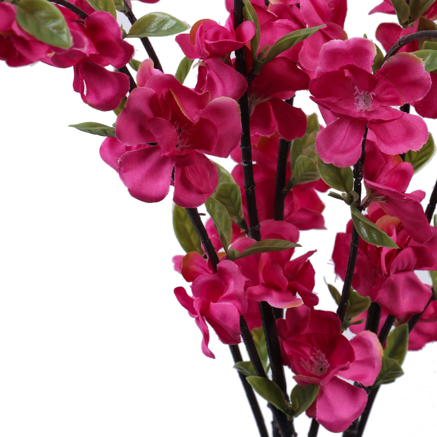 Artificial Cherry Blossom Flower Stick (3 Feet, Dark Pink)