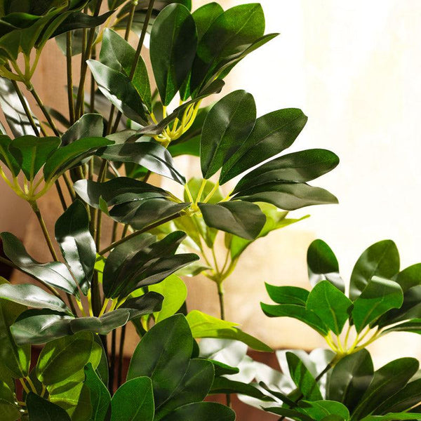 Artificial Schefflera Plant in Black Pot (3 Feet)