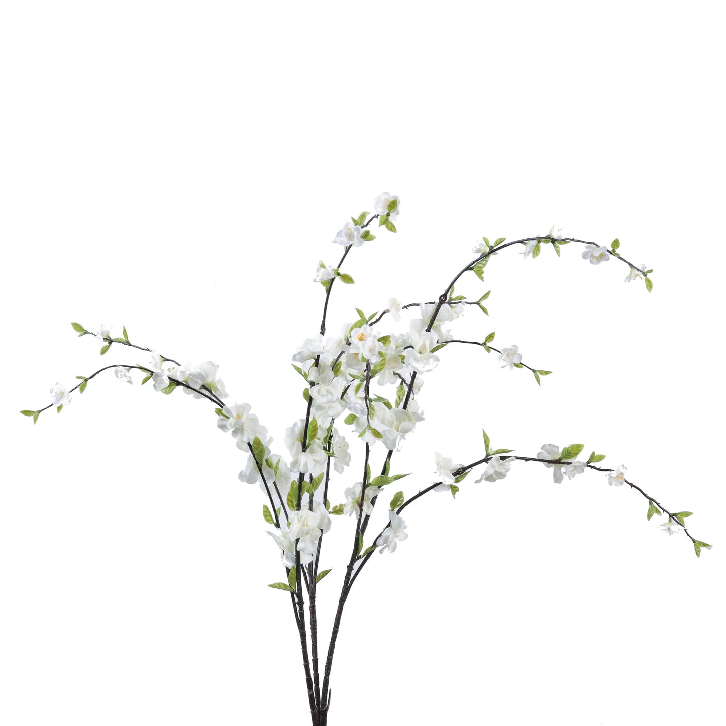 Artificial Cherry Blossom Flower Stick (3 Feet, White)