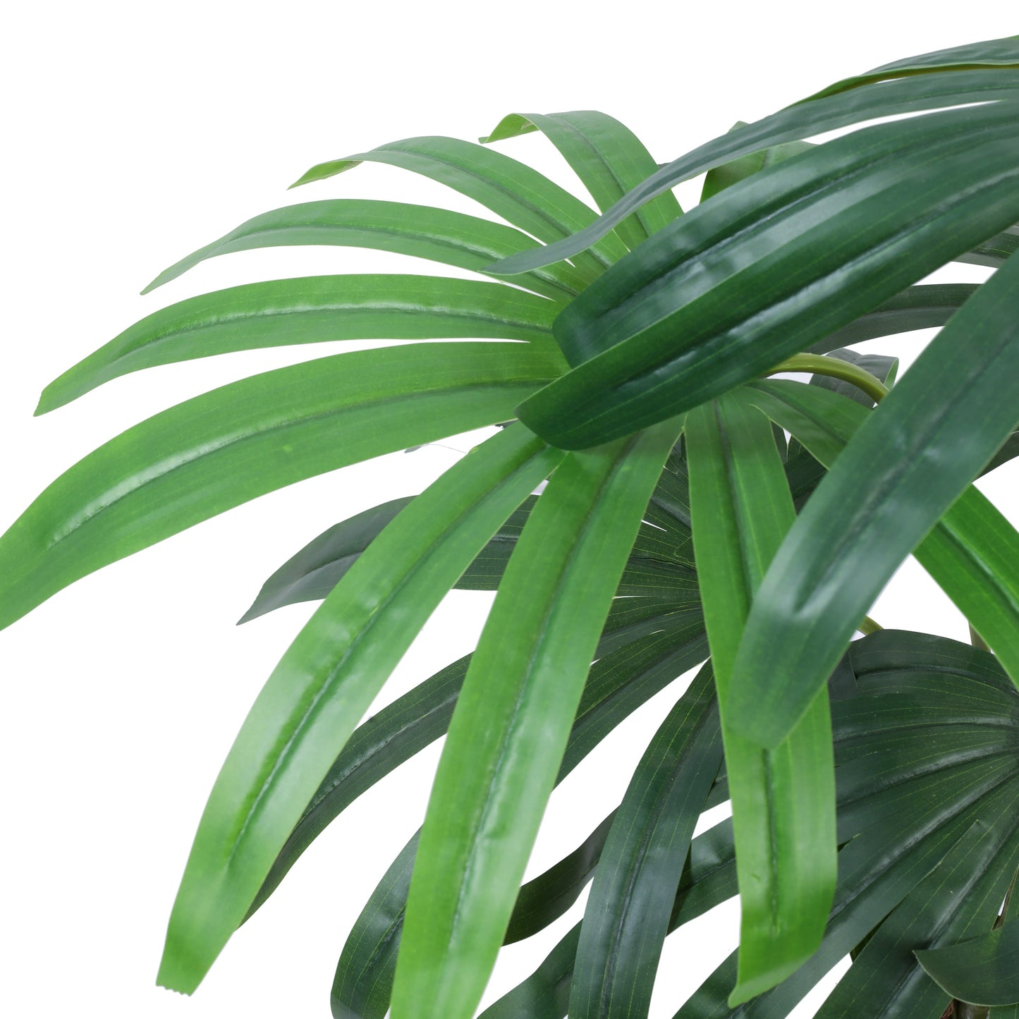 Artificial Rhapis Palm Tree in Black Pot (4 Feet)