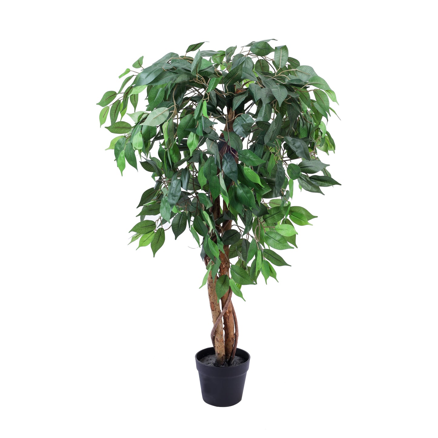 Artificial Ficus Plant in Black Pot (4 Feet)