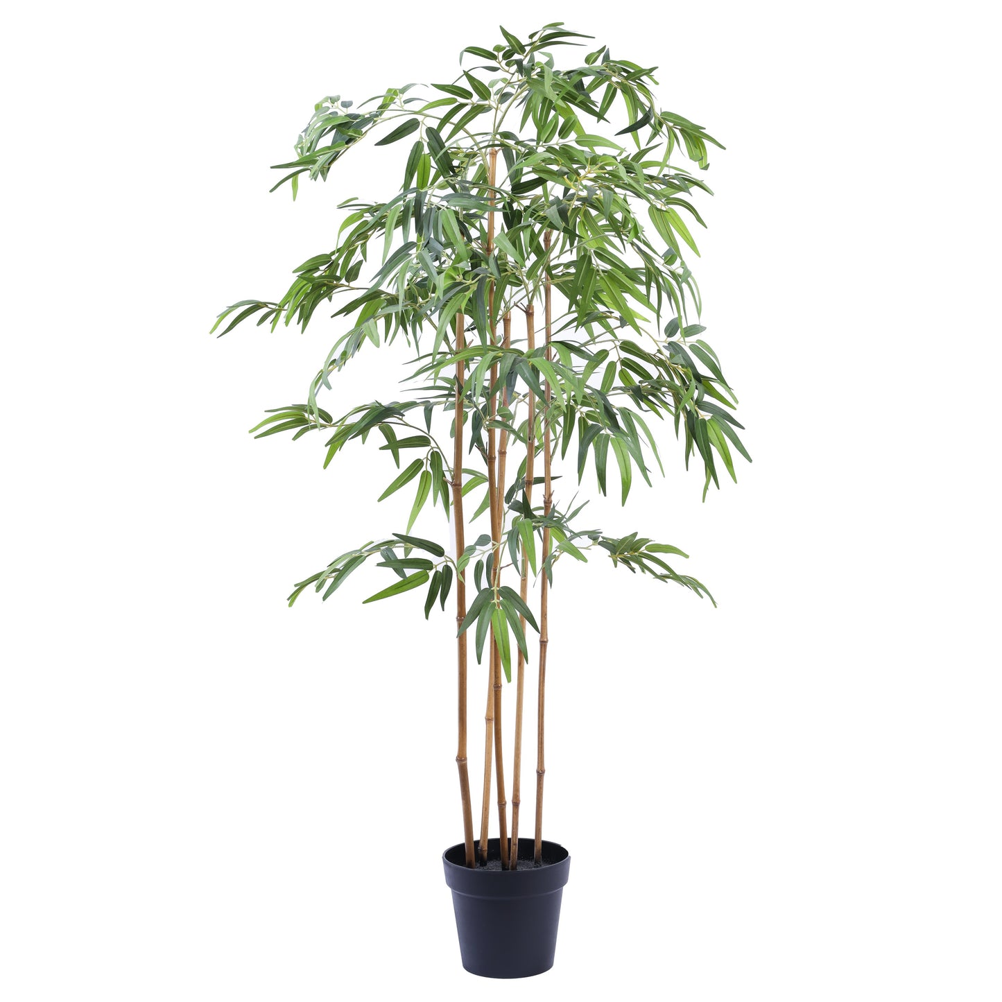 Artificial Bamboo Plant in Black Pot (5 Feet)