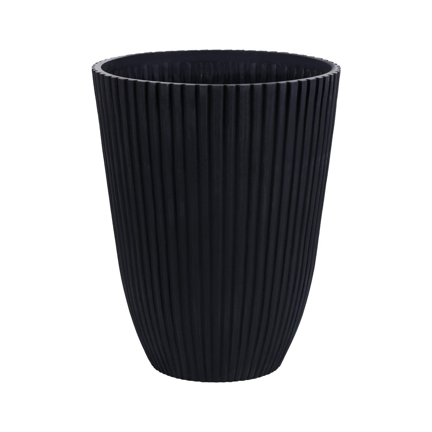 Ribbed Charcoal Planter (12x15 inches)