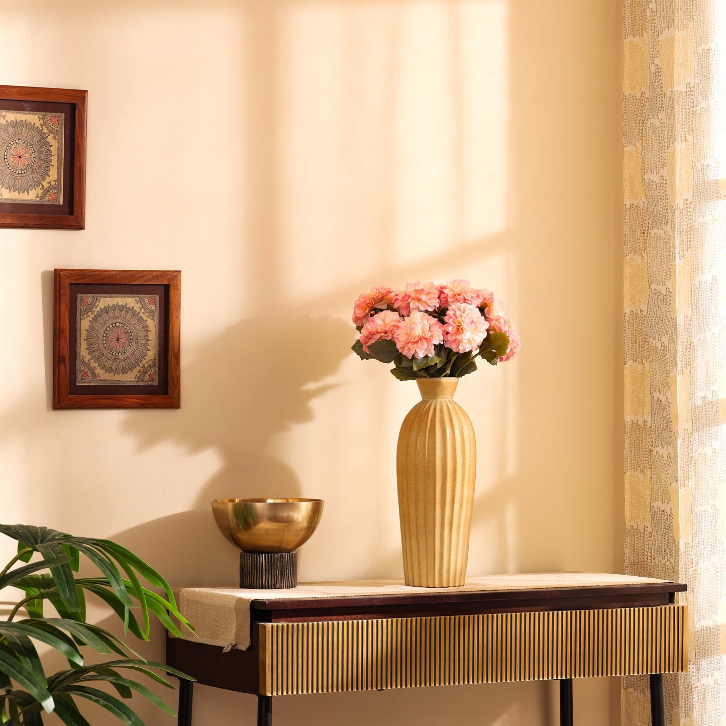 Artificial Chrysanthemum Flower Sticks (5 Sticks, 1.6 Feet, Pink)