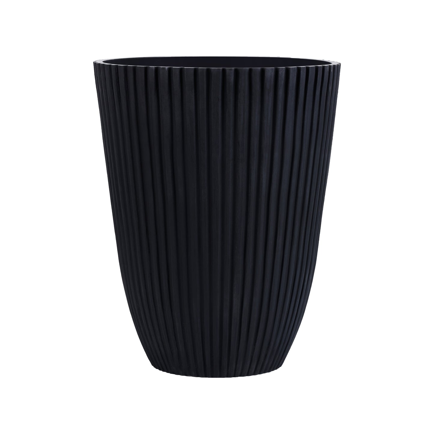 Ribbed Charcoal Planter (12x15 inches)