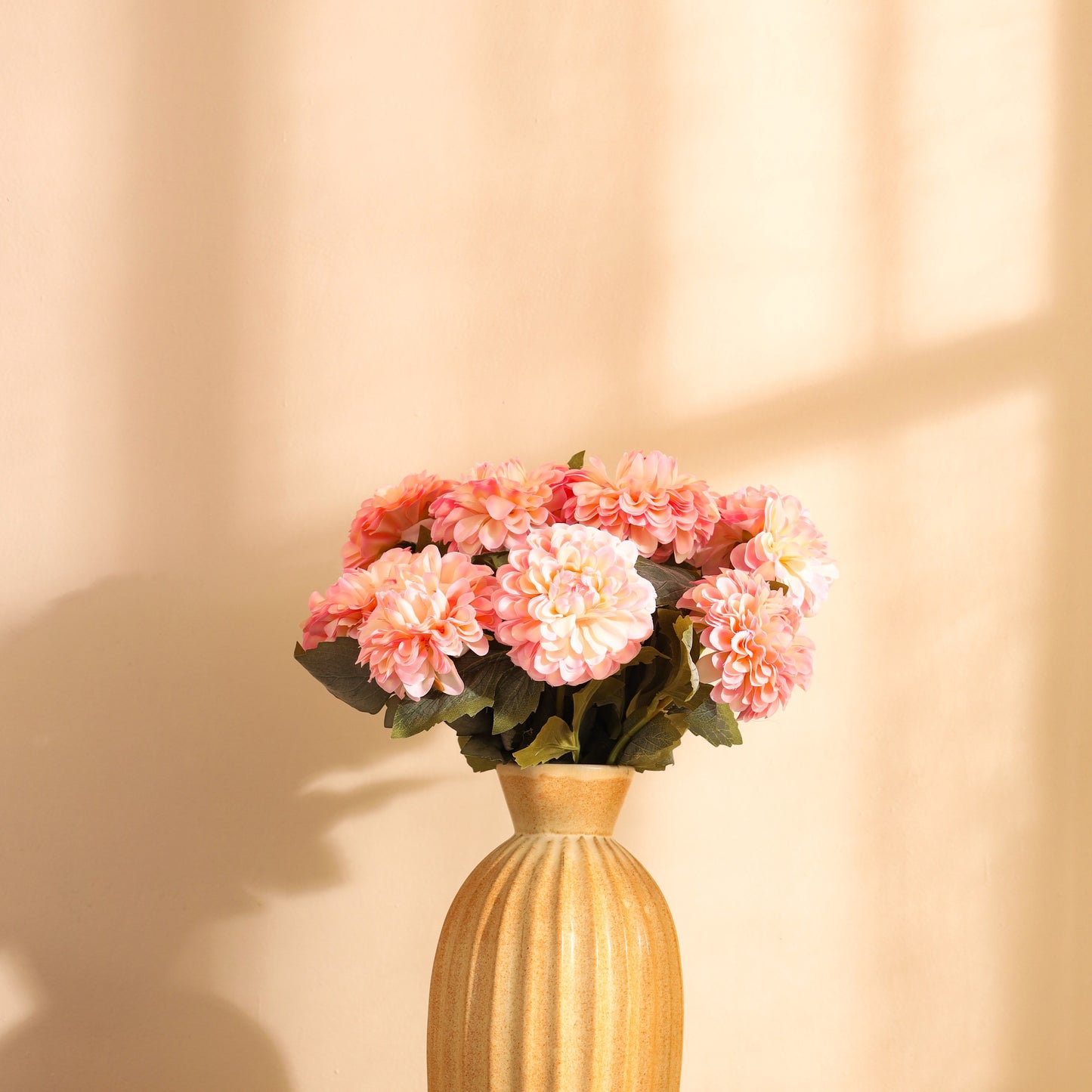 Artificial Chrysanthemum Flower Sticks (5 Sticks, 1.6 Feet, Pink)