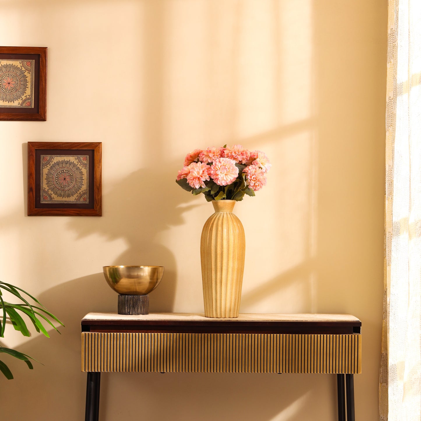 Artificial Chrysanthemum Flower Sticks (5 Sticks, 1.6 Feet, Pink)