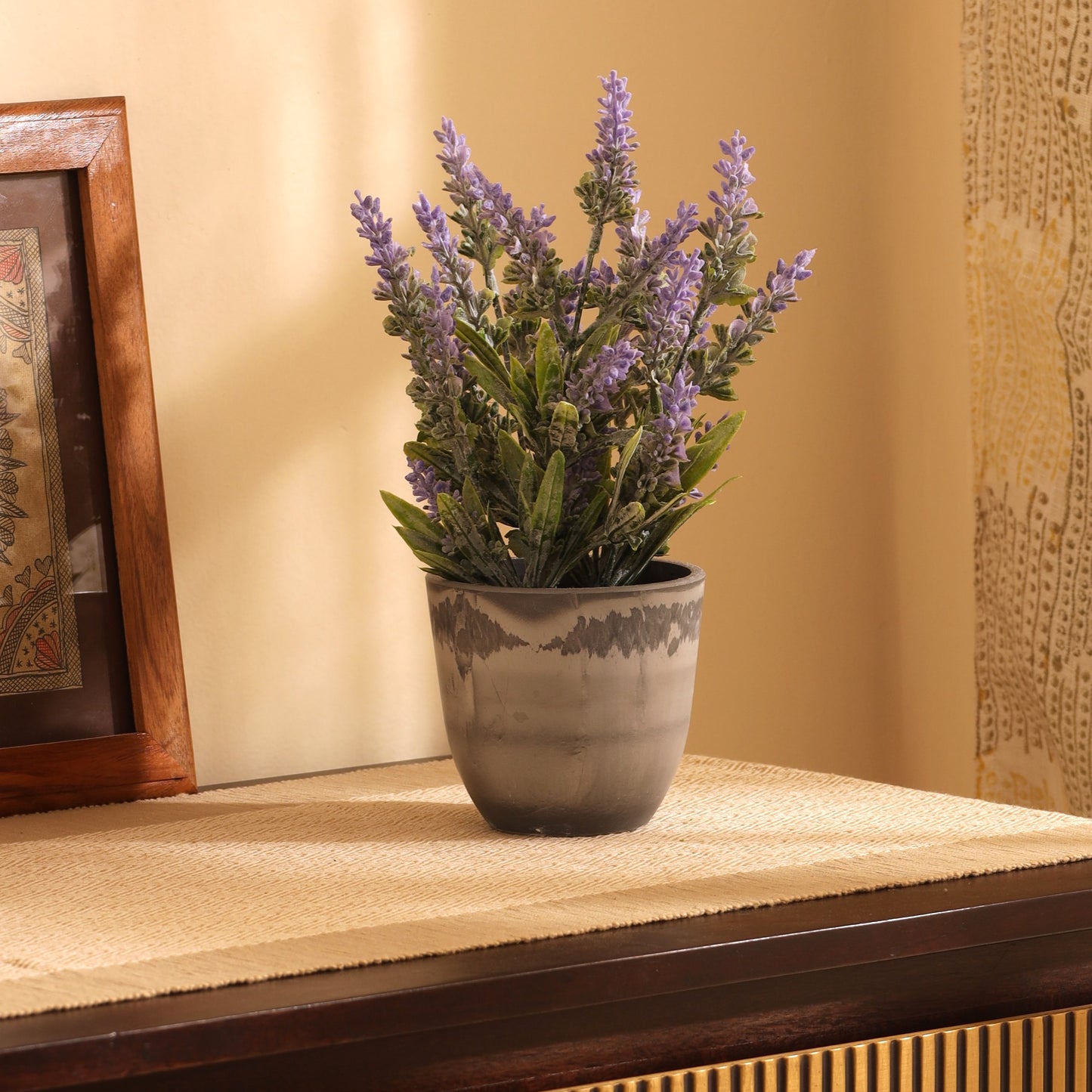 Artificial Potted Lavender Plant (Set of 2, 20 cm)