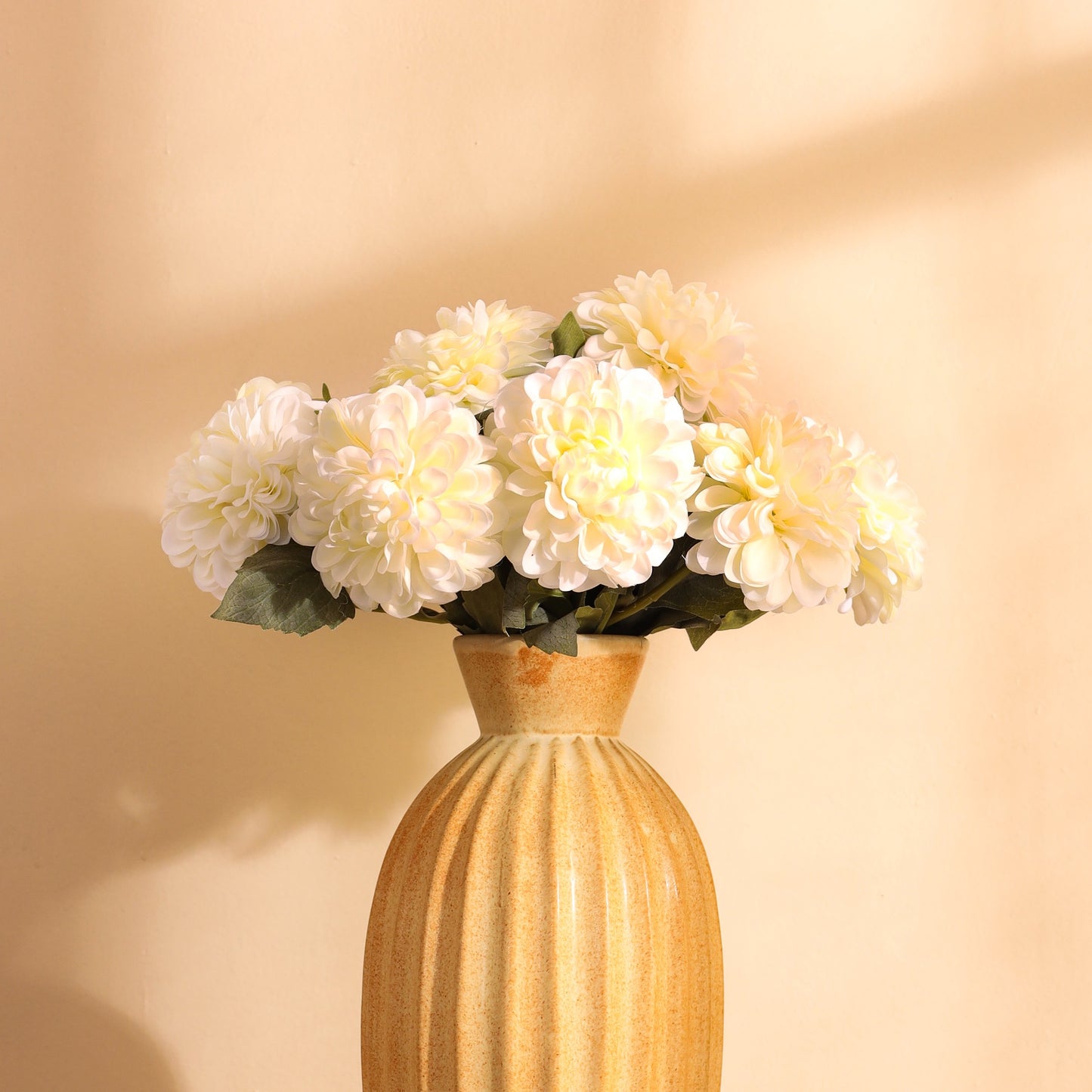 Artificial Chrysanthemum Flower Sticks (5 Sticks, 1.6 Feet, White)