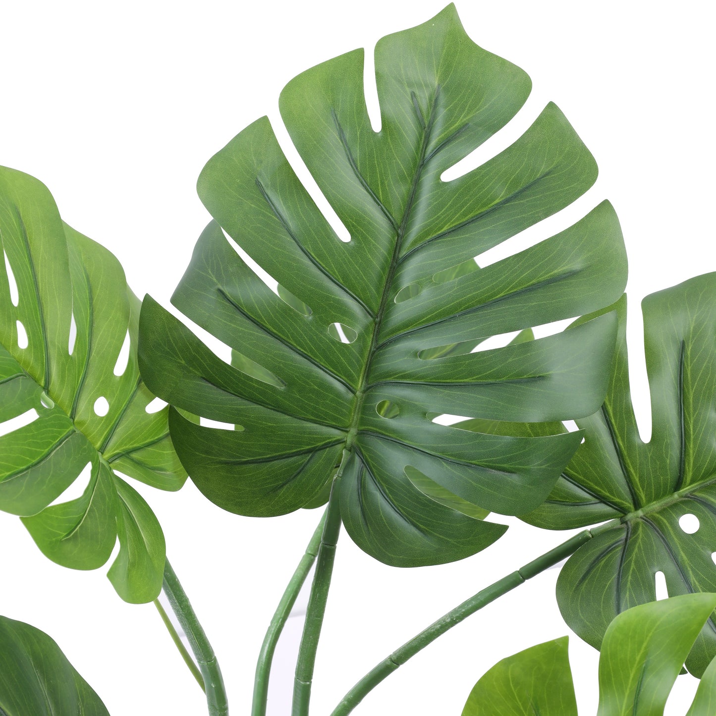 Artificial Monstera Plant in Black Pot (3 Feet)