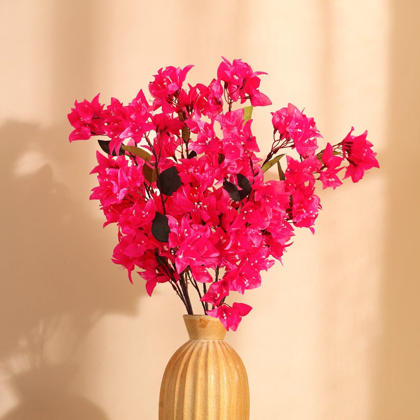Artificial Bougainvillea Flower Sticks (Red, 3 Sticks, 2.5 Feet)