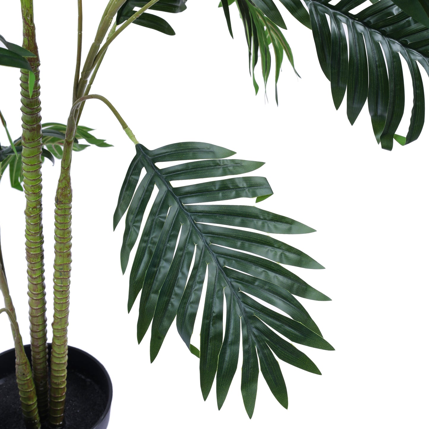 Artificial Areca Palm Plant in Black Pot (4 Feet)
