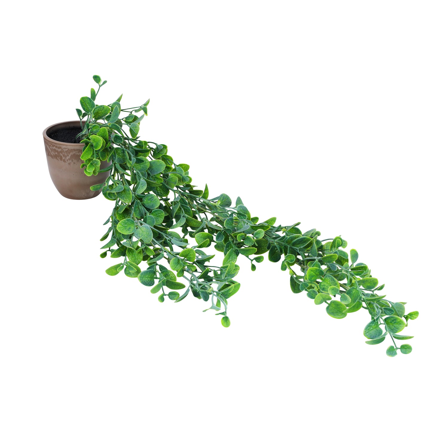 Artificial Potted Hanging Green Bush (Set of 2, 2.6 Feet)