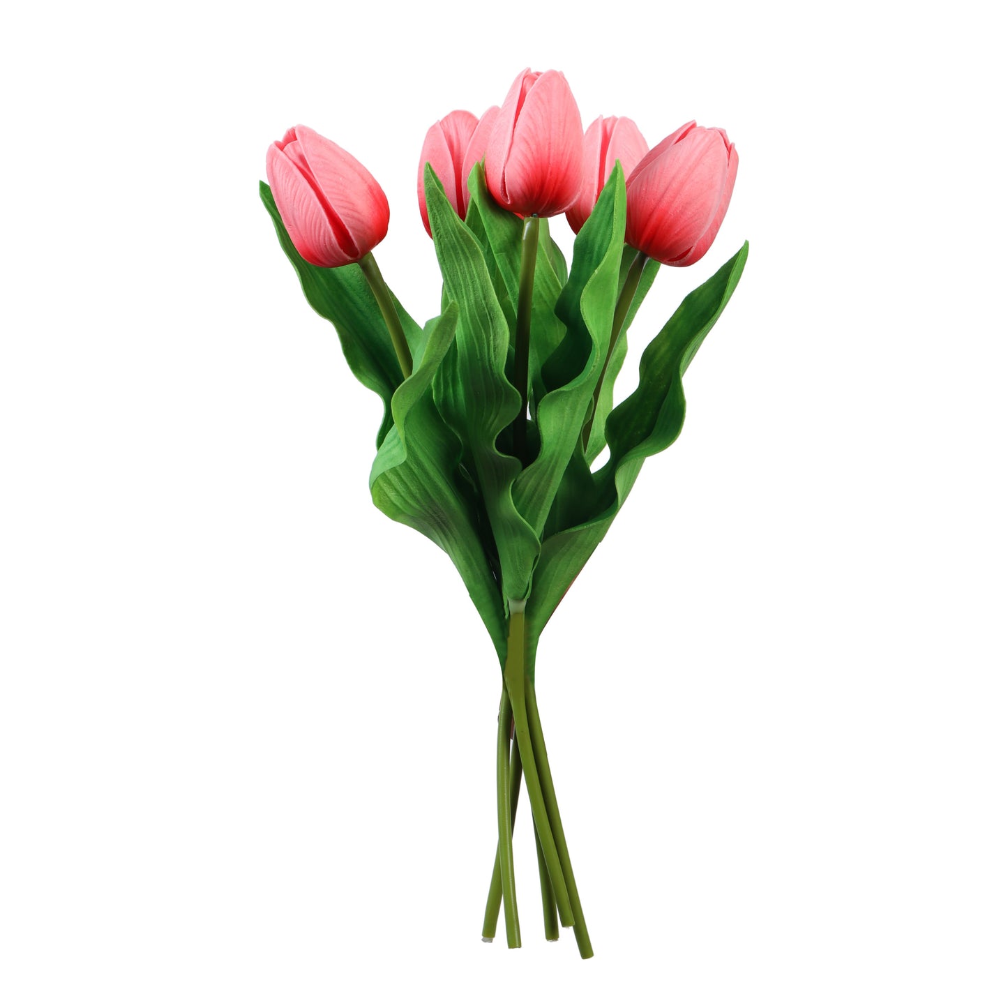 Artificial Tulip Flower Sticks (5 Sticks, 1.1 Feet, Pink)