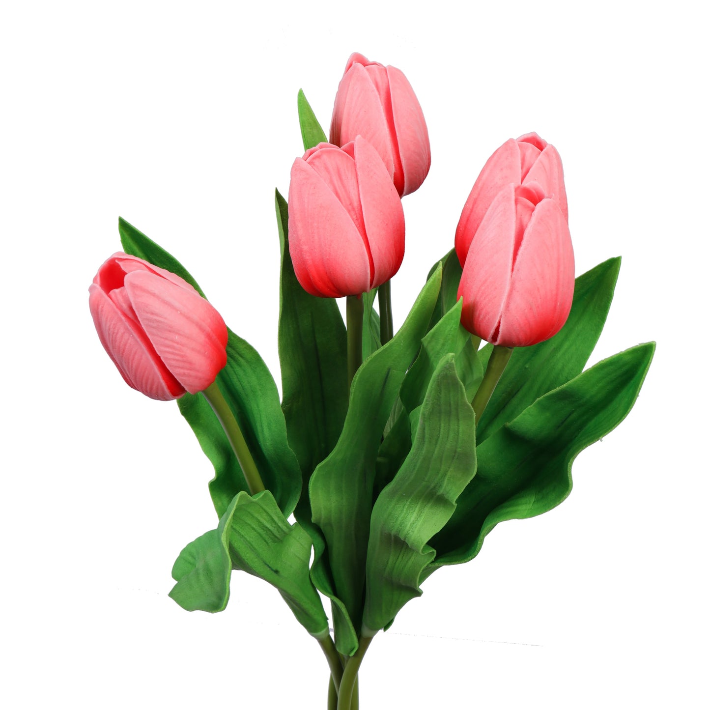 Artificial Tulip Flower Sticks (5 Sticks, 1.1 Feet, Pink)