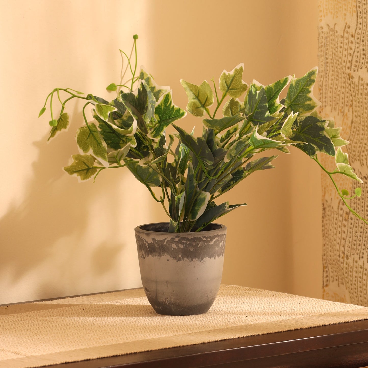 Artificial Potted Green Bush (1.6 Feet)