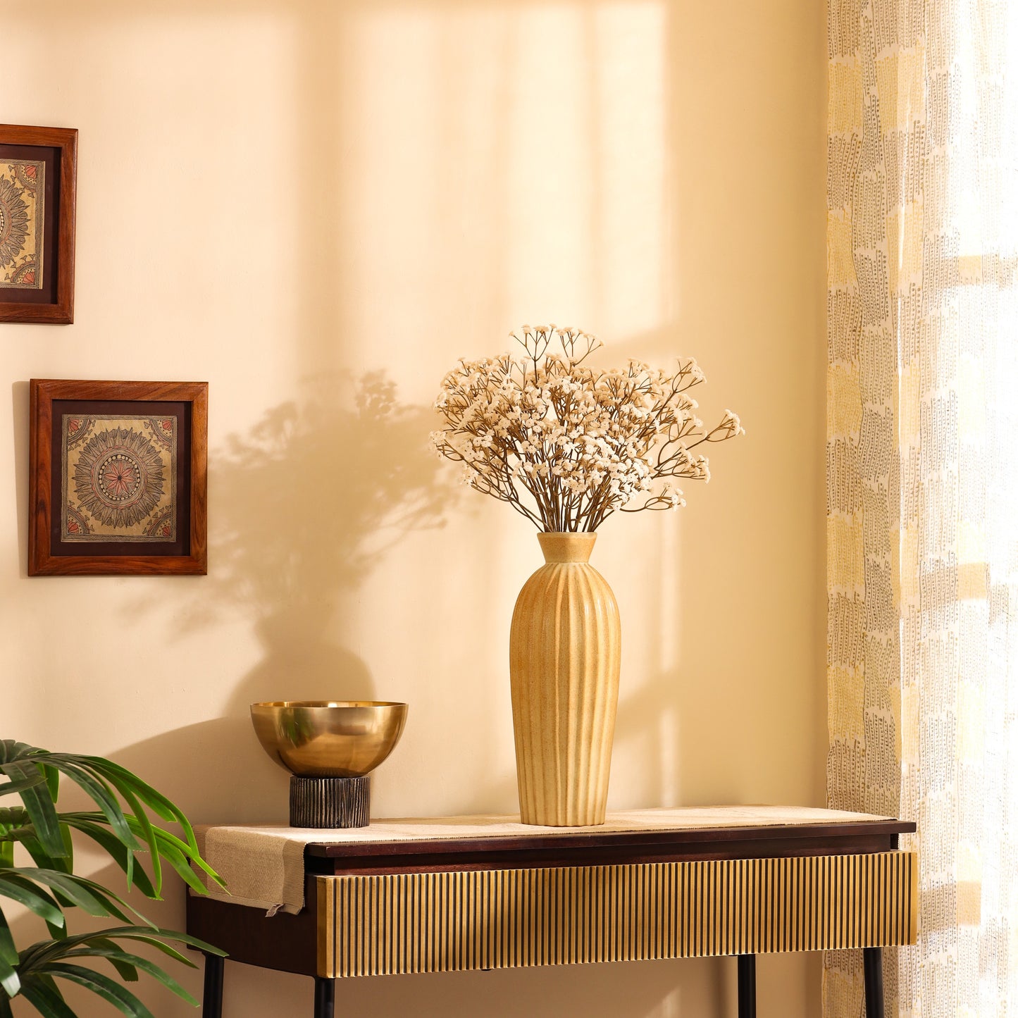 Artificial Baby's Breath Flower Sticks (5 Sticks, 2.5 Feet, Autumn White)