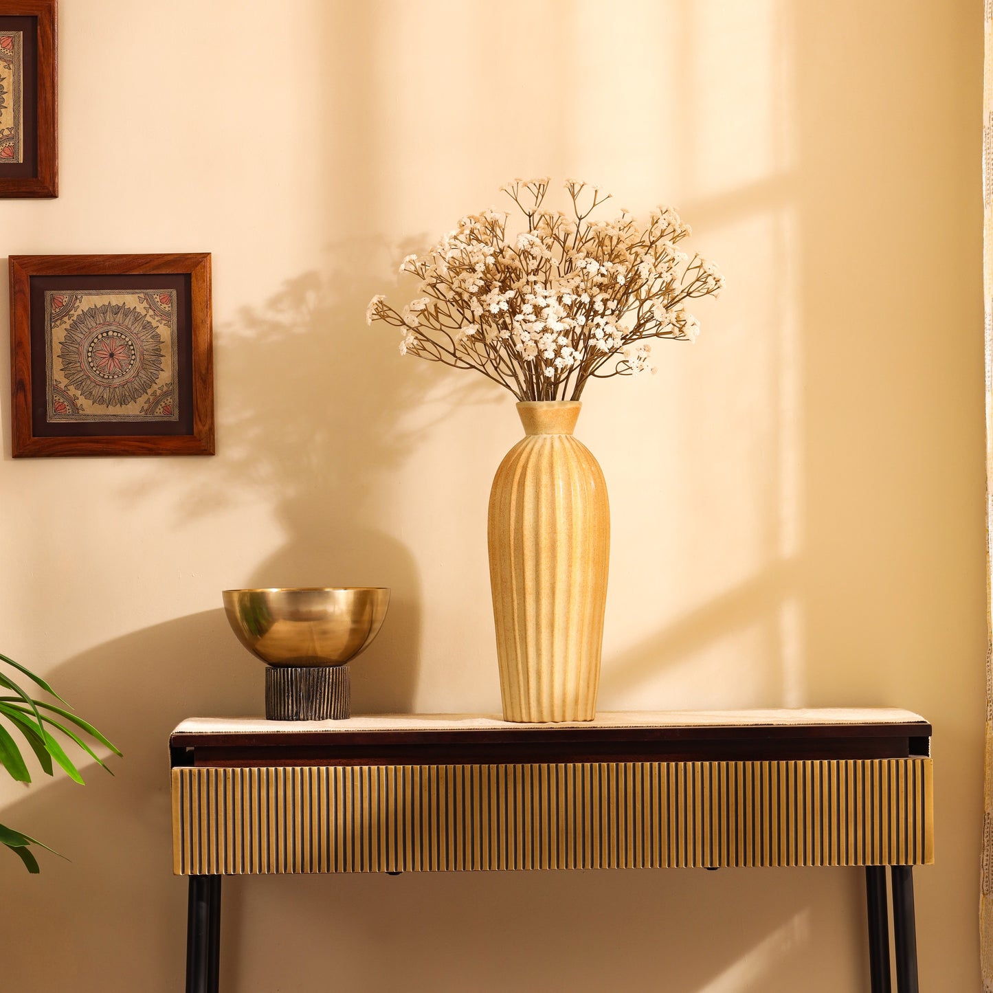 Artificial Baby's Breath Flower Sticks (5 Sticks, 2.5 Feet, Autumn White)