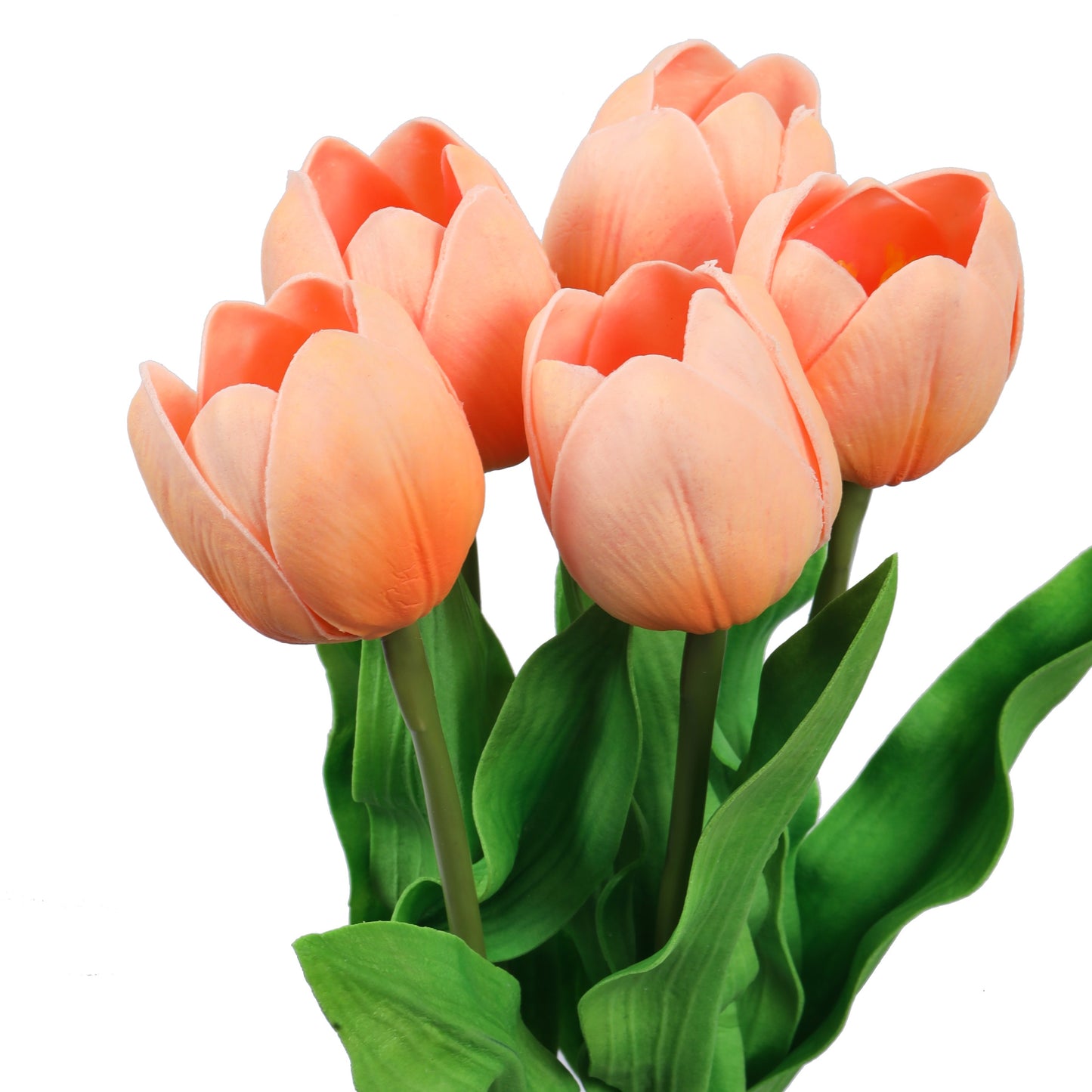 Artificial Tulip Flower Sticks (5 Sticks, 1.6 Feet, Beige)