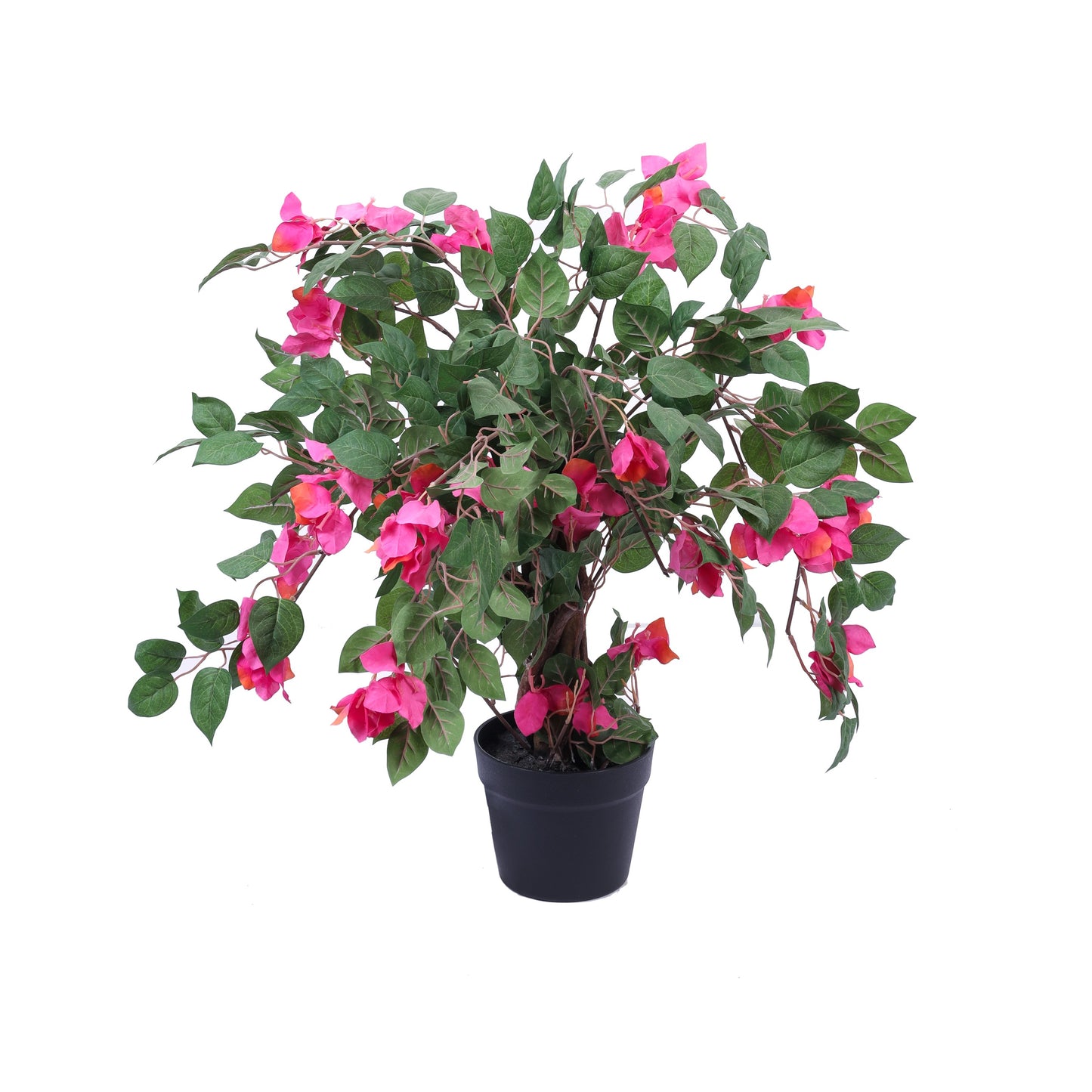 Artificial Bougainvillea Bonsai Tree in Black Pot (3 Feet)