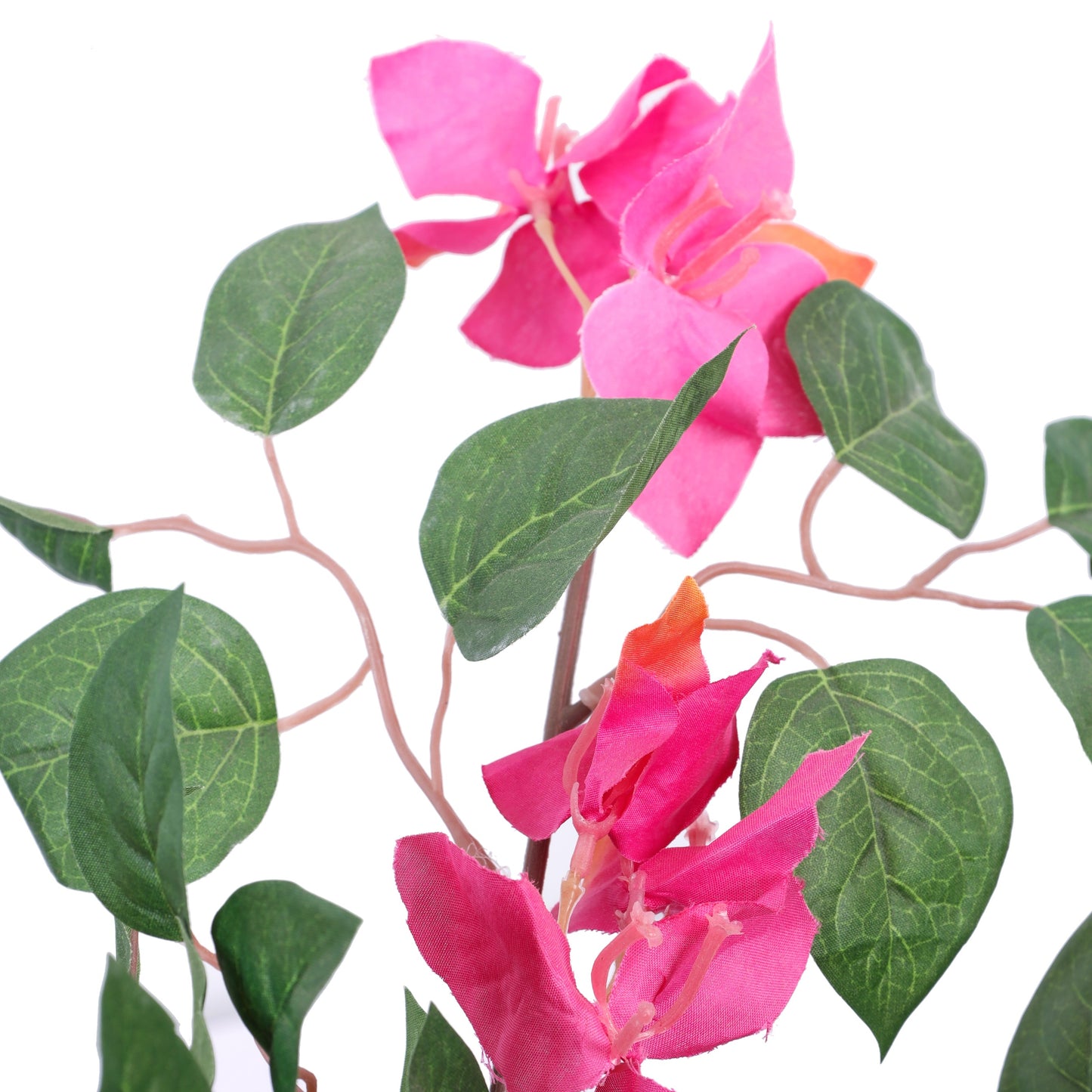 Artificial Bougainvillea Bonsai Tree in Black Pot (3 Feet)