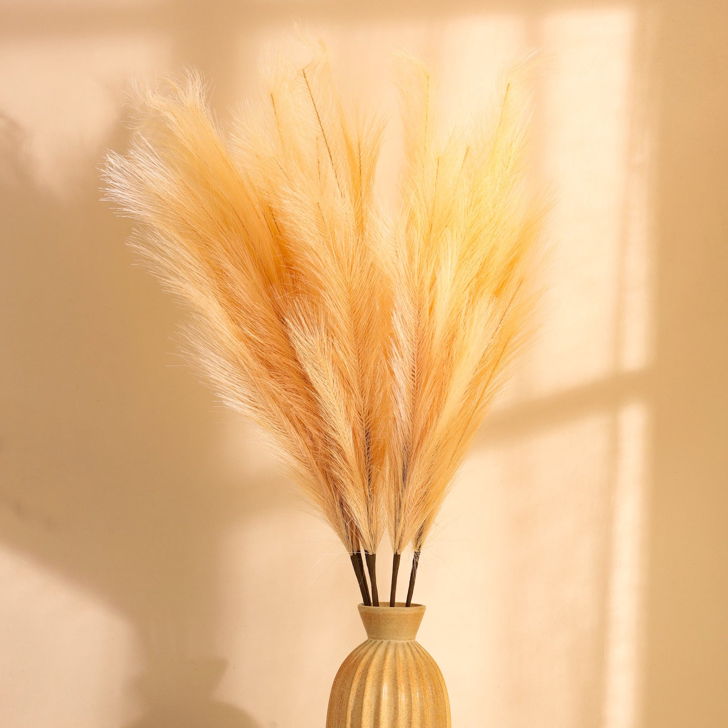 Artificial Pampas Sticks (3 Sticks, 3 Feet, Brown)