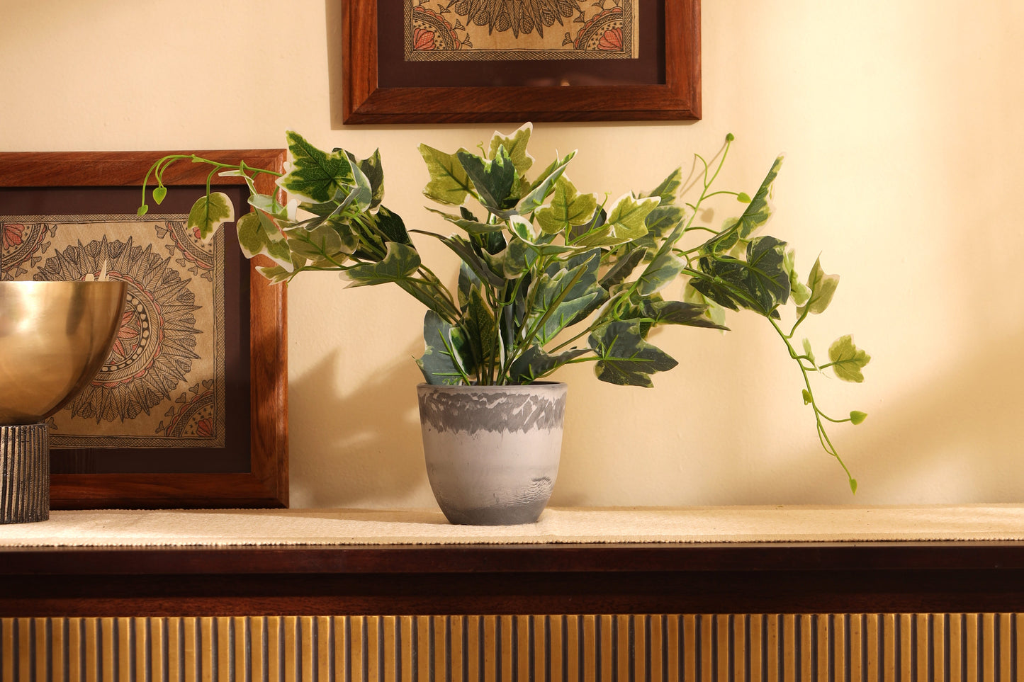 Artificial Potted Green Bush (1.6 Feet)