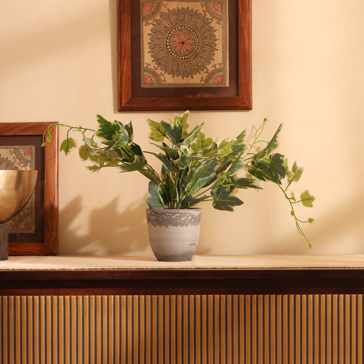 Artificial Potted Green Bush (1.6 Feet)